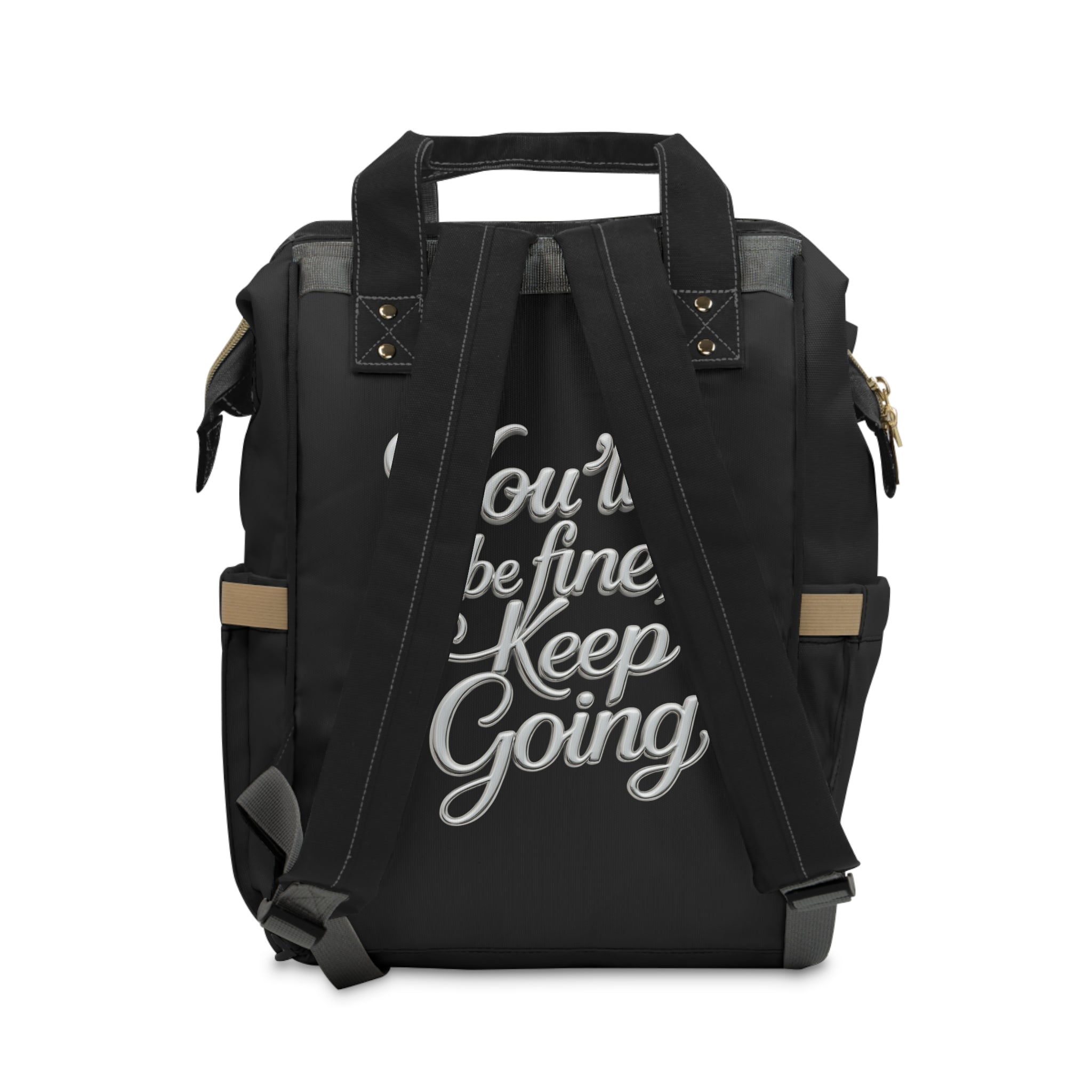 You'll Be Fine Multifunctional Backpack | Stylish Baby Bag for Moms | Trendy Diaper Bag | Gift for New Parents | Travel and Everyday Use