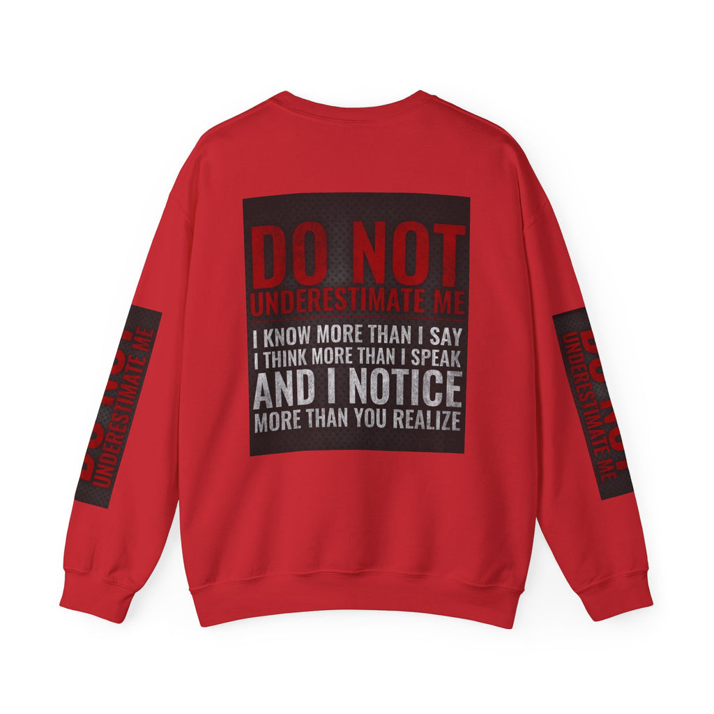 Do Not Understimate Me  Dark Funny Quote Jumper, Sarcastic Unisex Pullover, Edgy Graphic Sweater, Alternative Streetwear Top Grunge Clothin