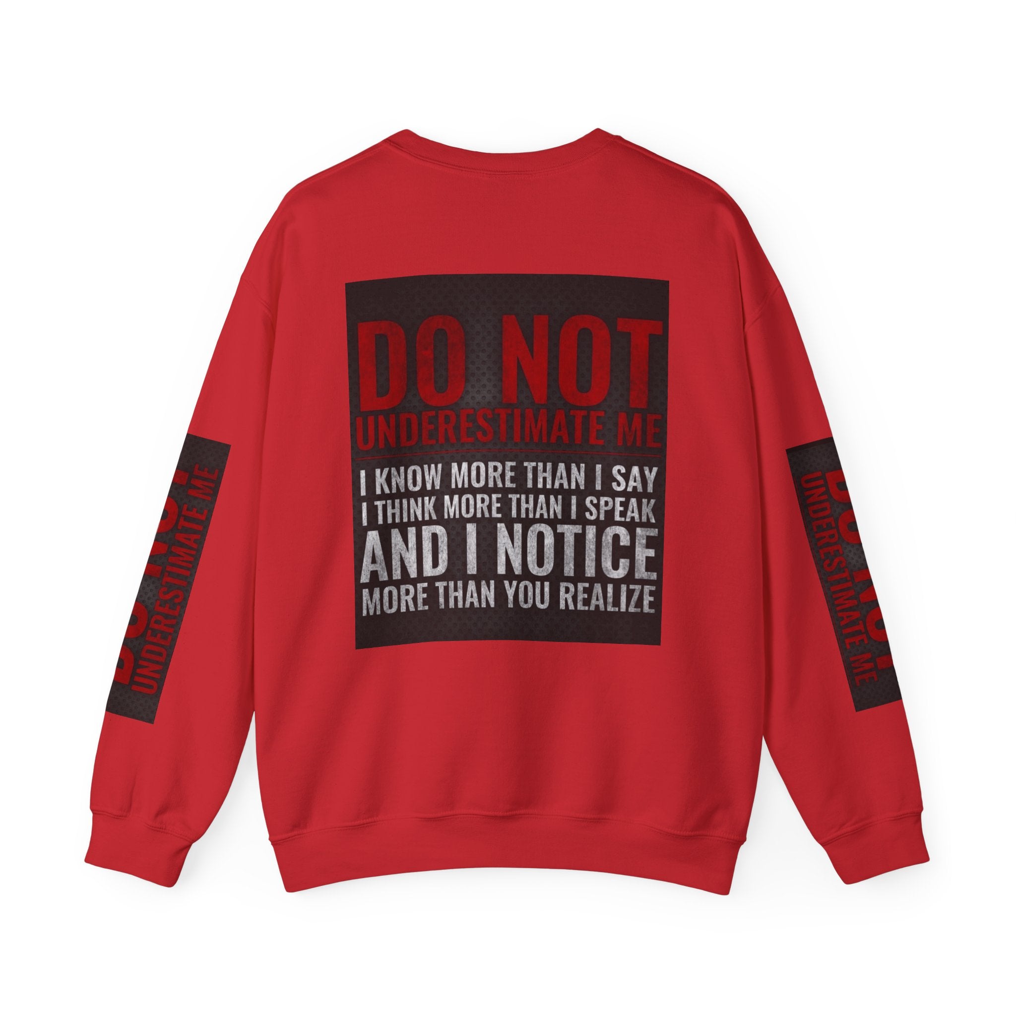 Do Not Understimate Me  Dark Funny Quote Jumper, Sarcastic Unisex Pullover, Edgy Graphic Sweater, Alternative Streetwear Top Grunge Clothin