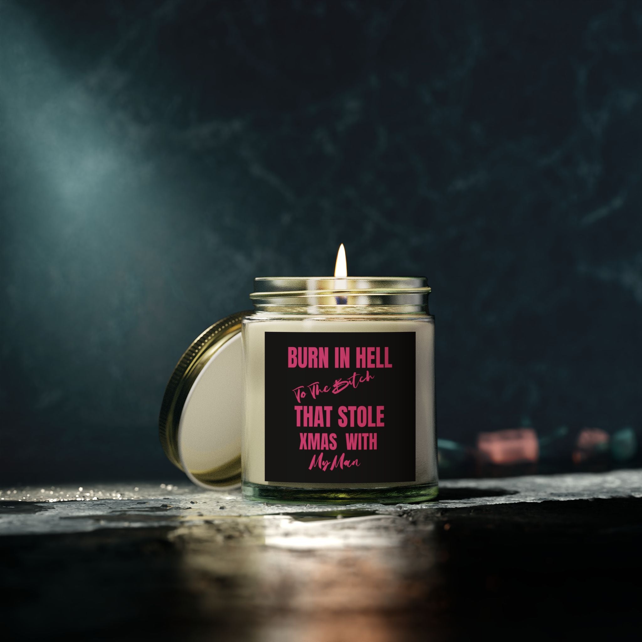Revenge Scented Candles, Burn in Hell to the Bitch That stole My Man featuring, Natural Wax, Funny Candle, Revenge