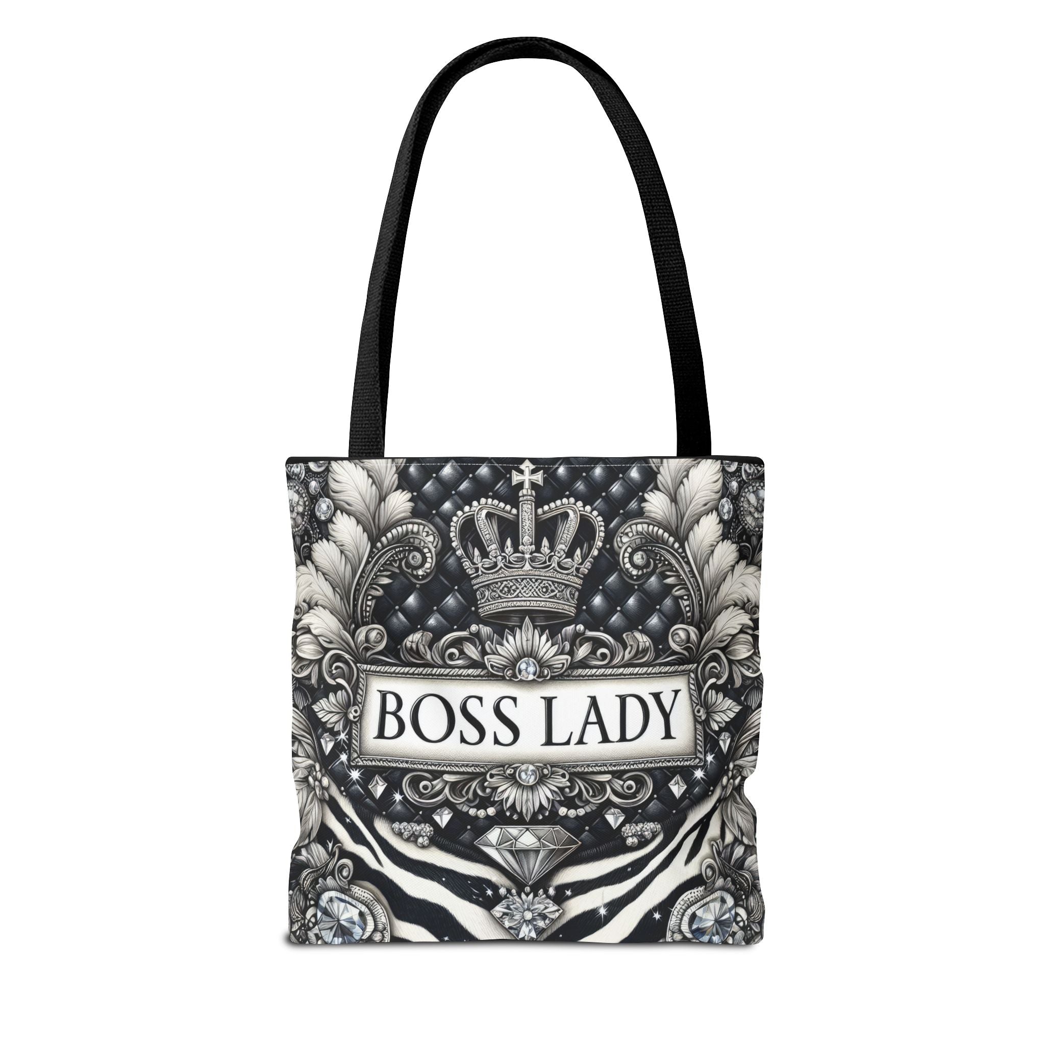 Boss Lady Inspirational Tote Bag, Motivational Gift for Women, Reusable Shopping Bag, Travel Accessory, Gym Bag, Self-Care Reminder