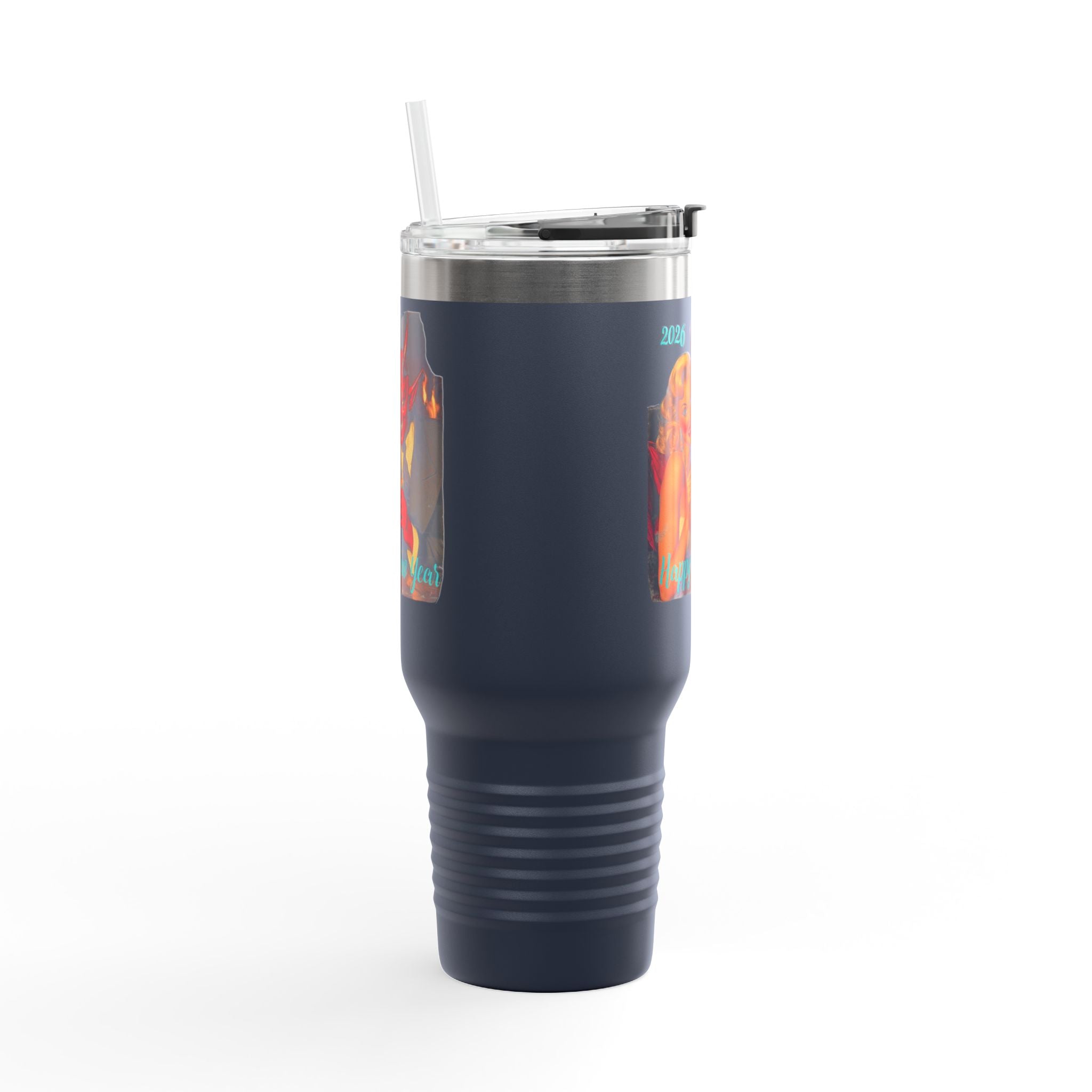 Travel Mug, Happy New Year 2026 Mr Evil, Insulated Tumbler, 40oz, Gift for Him, Gift for Her, Funny Coffee Cup, Unique Mug