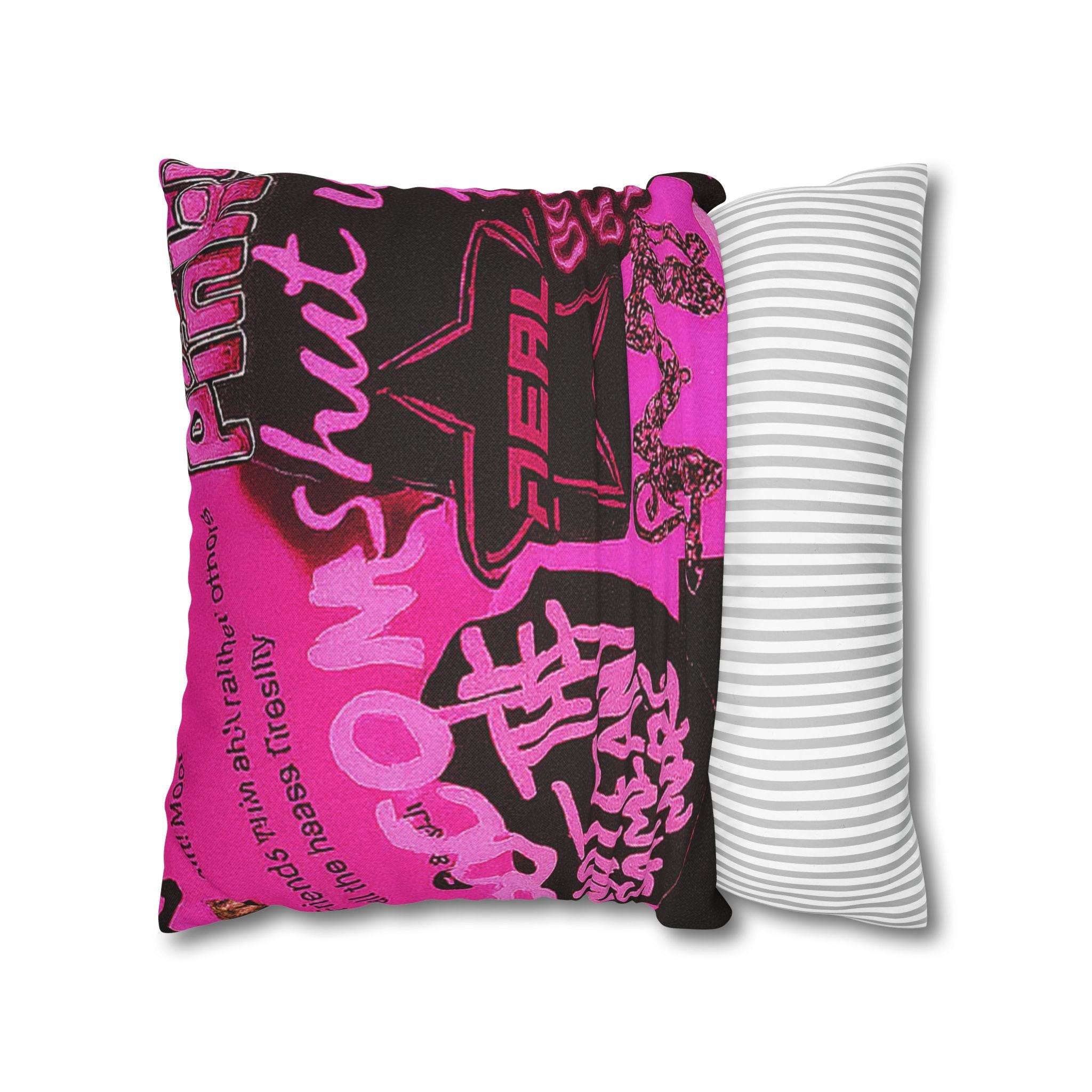 I Am That Girl in Pink Bold Graphic Pillowcase, Funky Home Decor, Statement Cushion,, Unique Bedroom Accessories