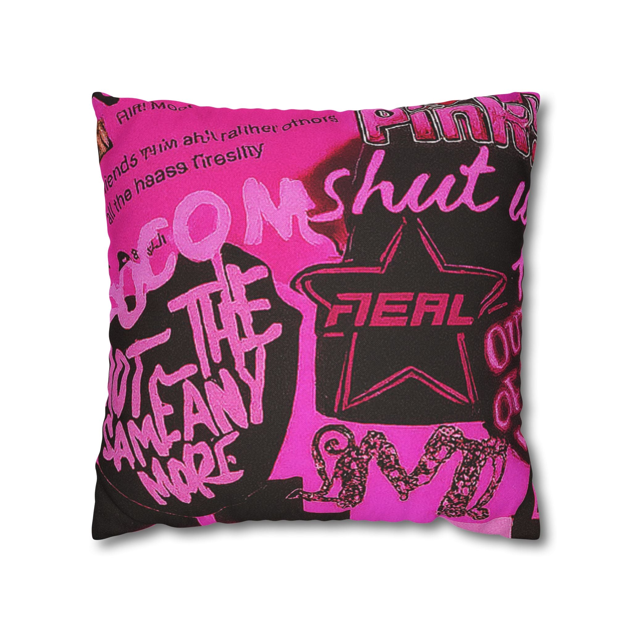 I Am That Girl in Pink Bold Graphic Pillowcase, Funky Home Decor, Statement Cushion,, Unique Bedroom Accessories