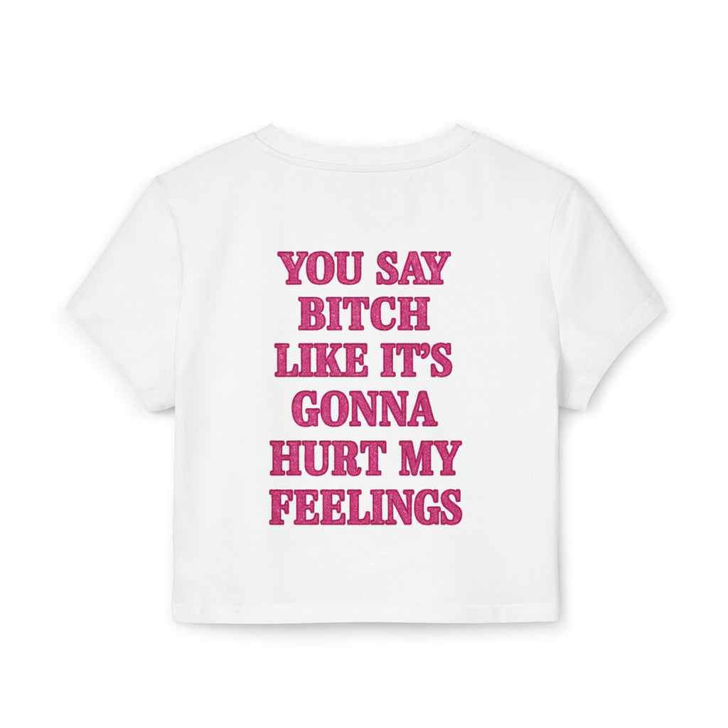 Sassy Women's Baby Tee: Trendy Graphic Crop Top, Perfect for Casual Wear, Self-Expression, Gifts, Birthdays, Girls Night Out