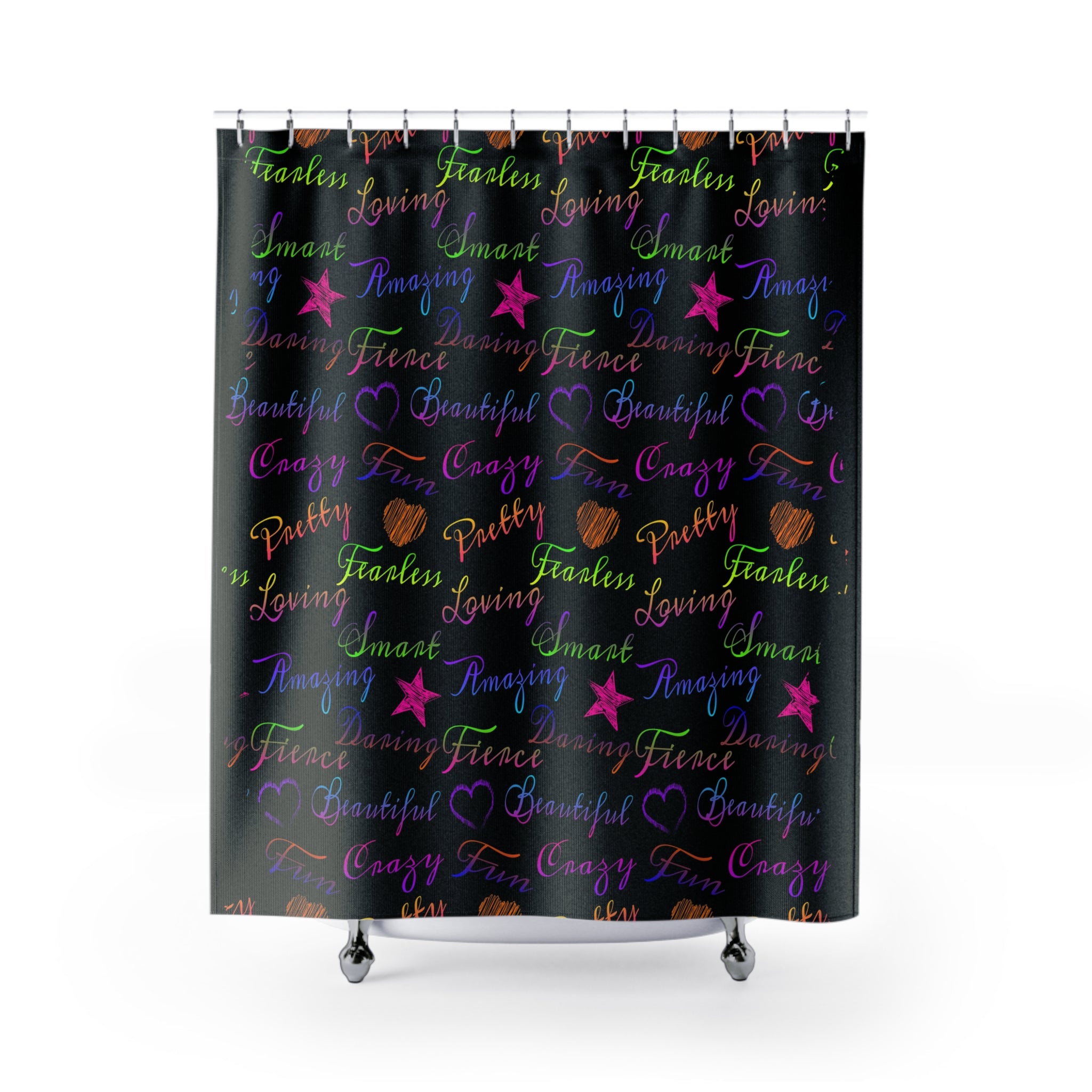 Neon Motivational Shower Curtains