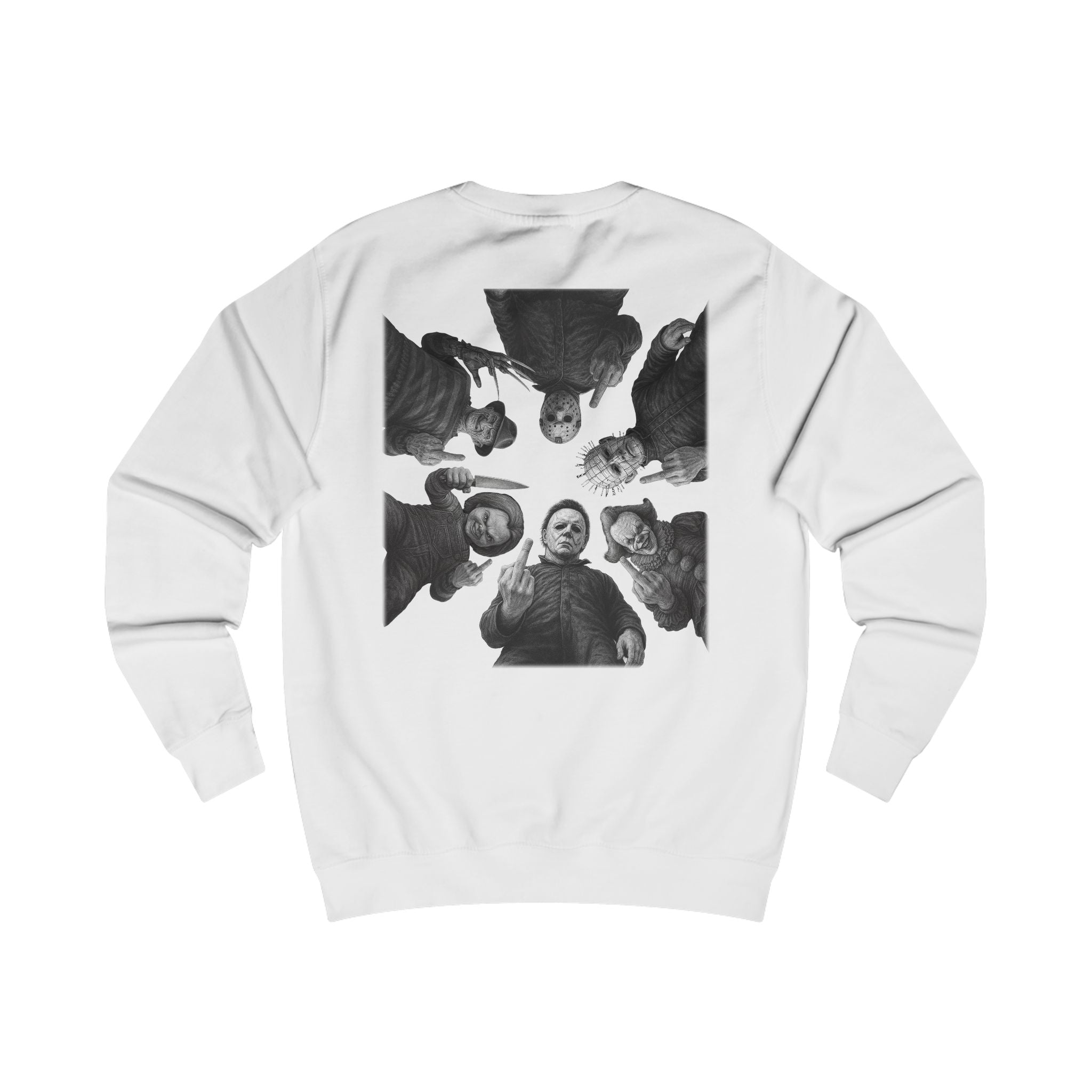 Retro Horror Trick or Treat Unisex Sweatshirt | Cozy Halloween Apparel, Perfect for Fall Celebrations, Gift for Ghost Lovers, Holiday Fashion