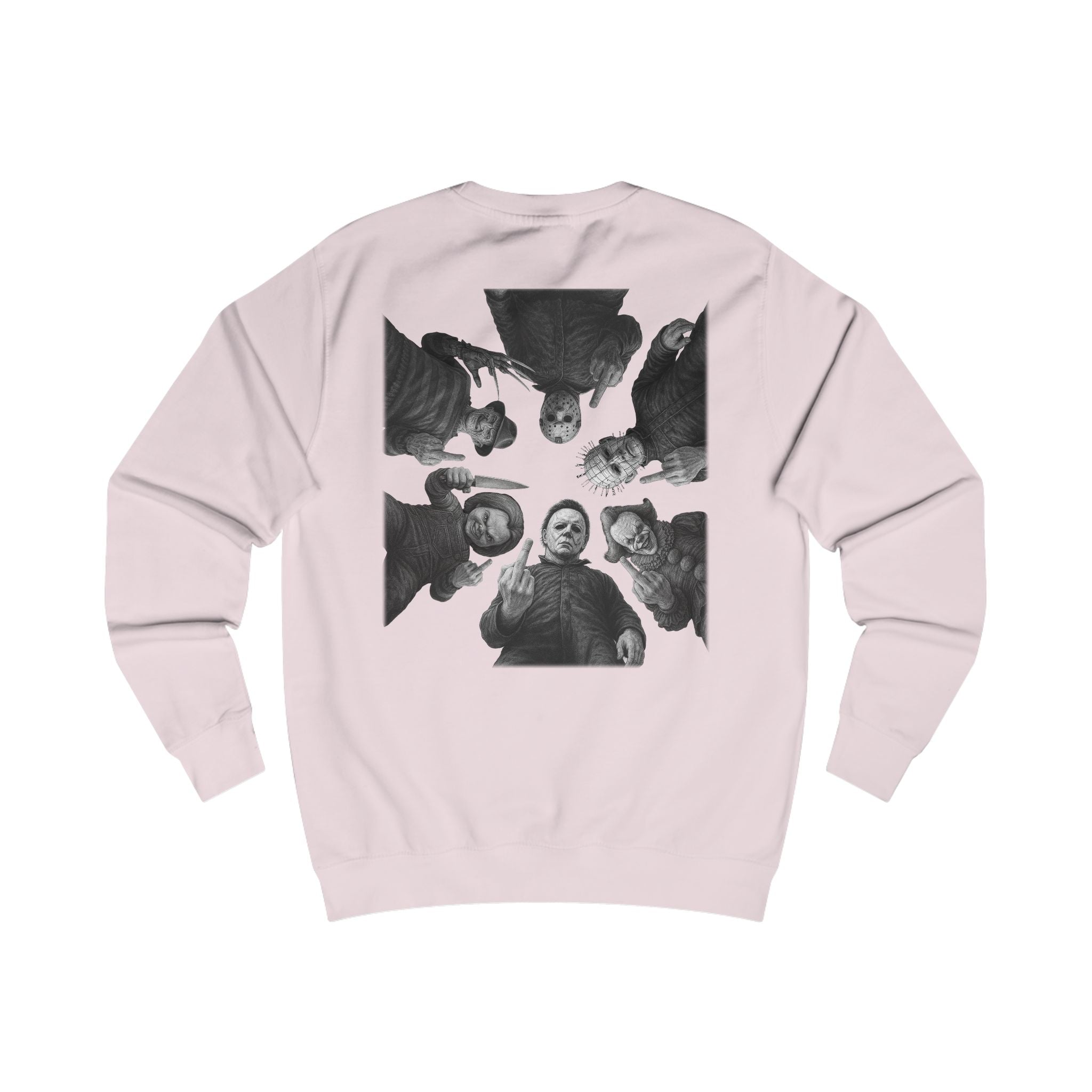 Retro Horror Trick or Treat Unisex Sweatshirt | Cozy Halloween Apparel, Perfect for Fall Celebrations, Gift for Ghost Lovers, Holiday Fashion