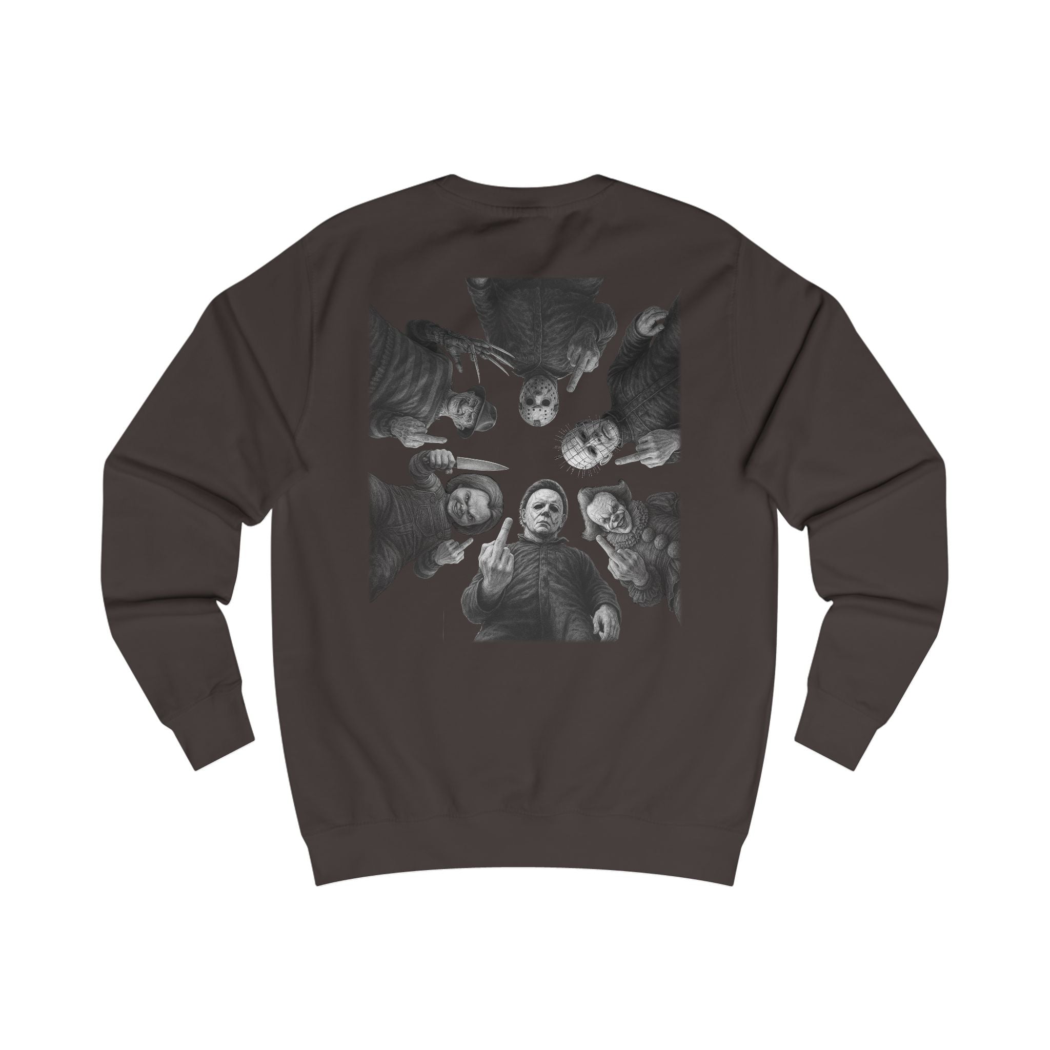 Retro Horror Trick or Treat Unisex Sweatshirt | Cozy Halloween Apparel, Perfect for Fall Celebrations, Gift for Ghost Lovers, Holiday Fashion