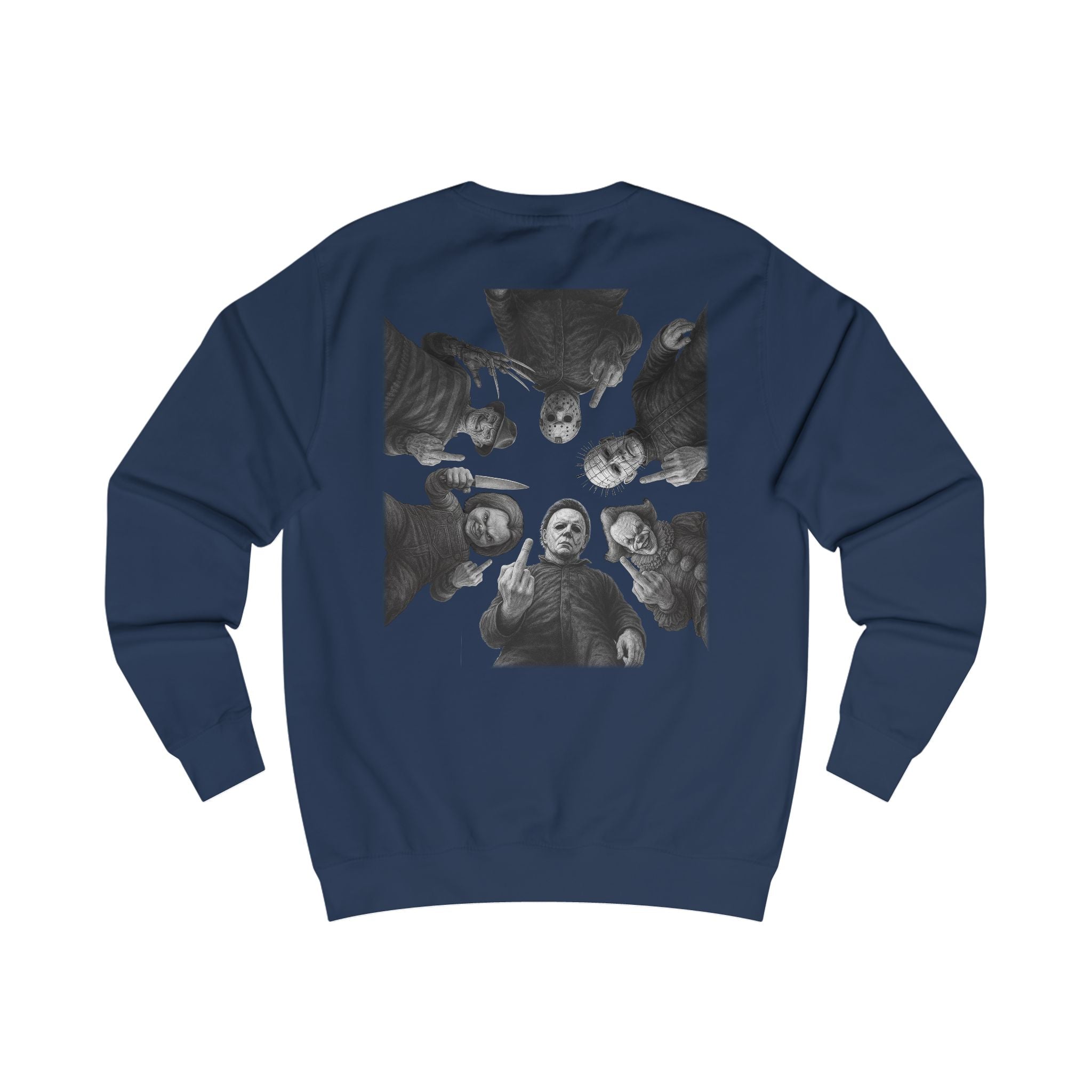 Retro Horror Trick or Treat Unisex Sweatshirt | Cozy Halloween Apparel, Perfect for Fall Celebrations, Gift for Ghost Lovers, Holiday Fashion