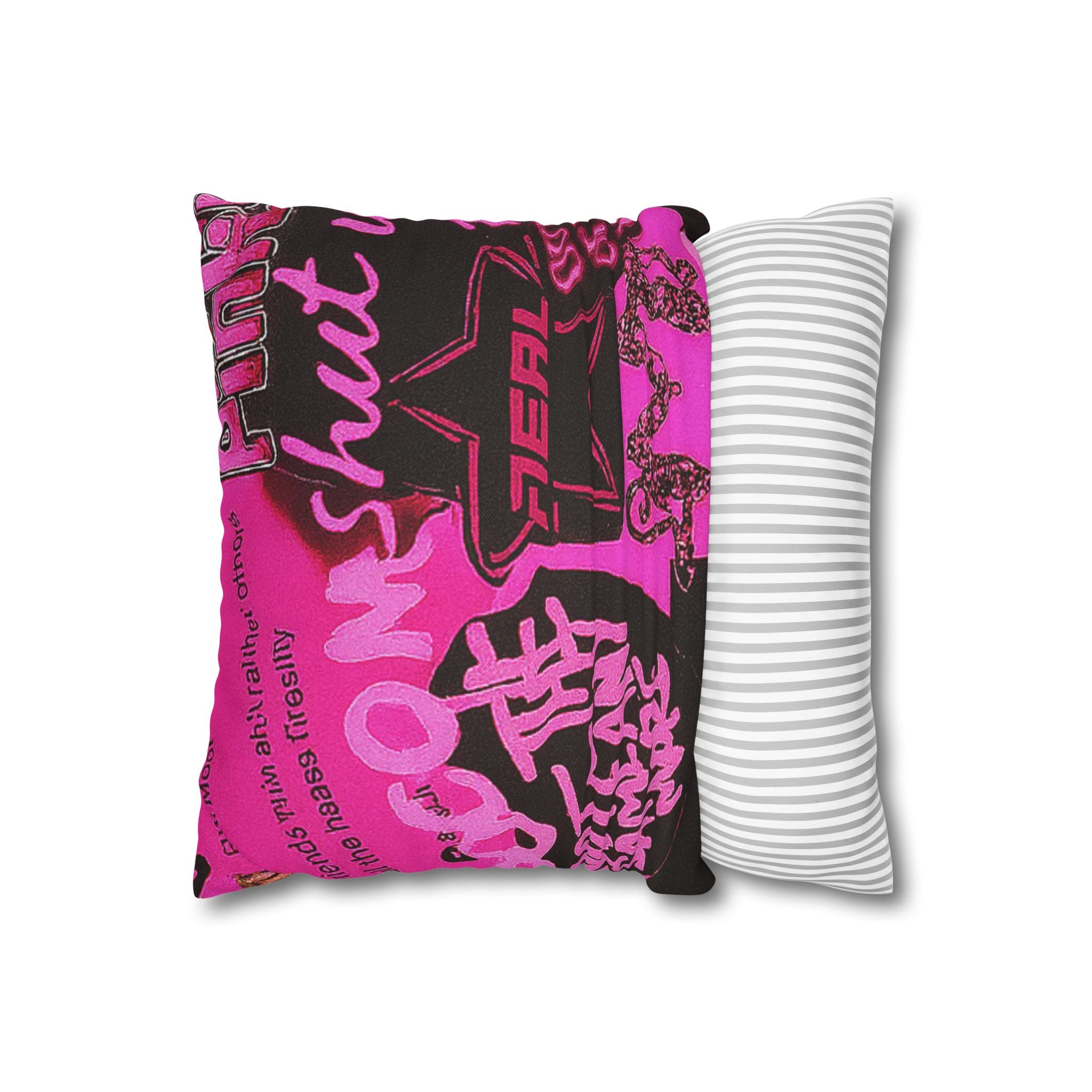 I Am That Girl in Pink Bold Graphic Pillowcase, Funky Home Decor, Statement Cushion,, Unique Bedroom Accessories