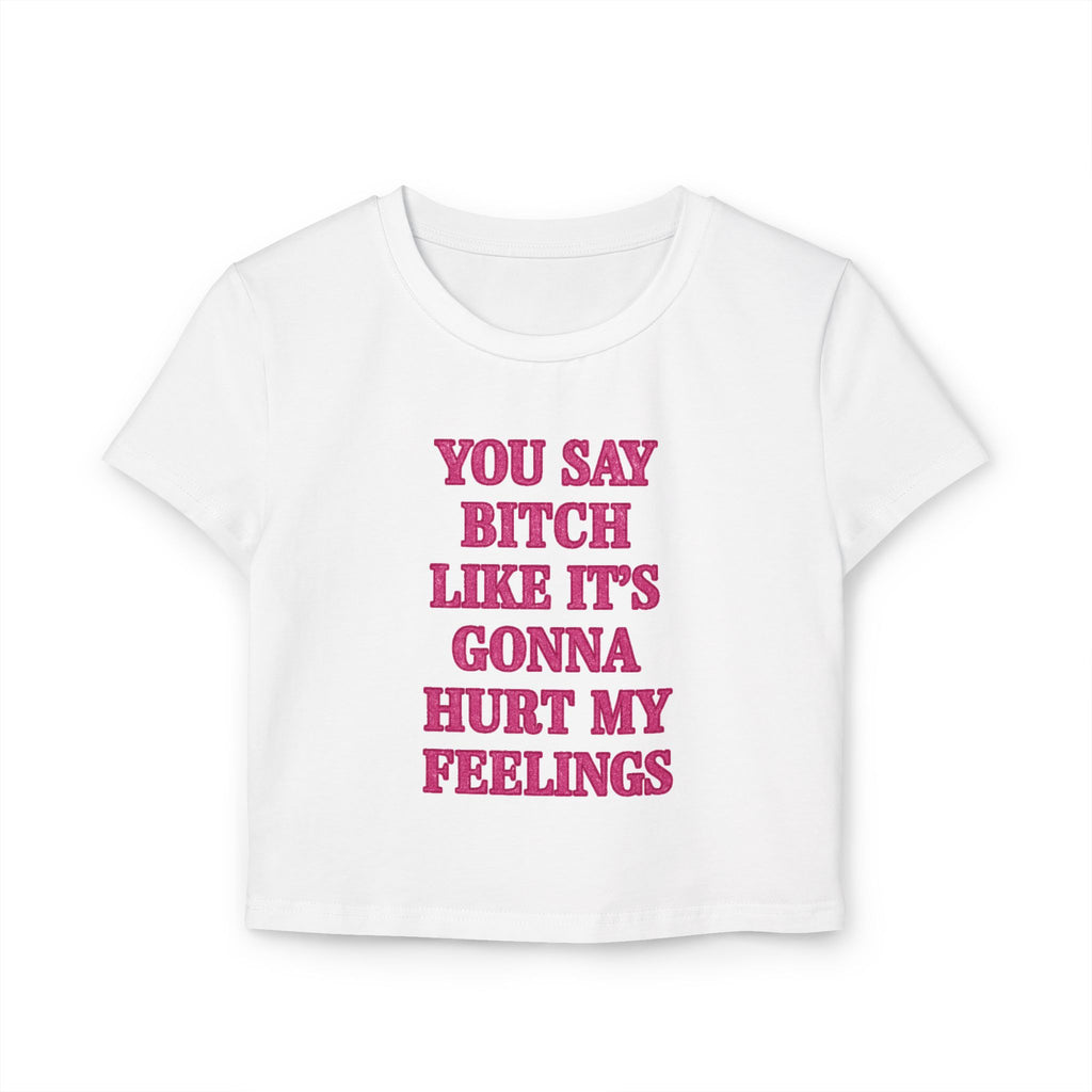Sassy Women's Baby Tee: Trendy Graphic Crop Top, Perfect for Casual Wear, Self-Expression, Gifts, Birthdays, Girls Night Out