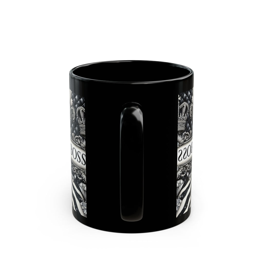 Boss Lady Black Mug - Gift for Her, Office Decor, Motivational Mug, Coffee Lover Gift, Empowerment Drinkware