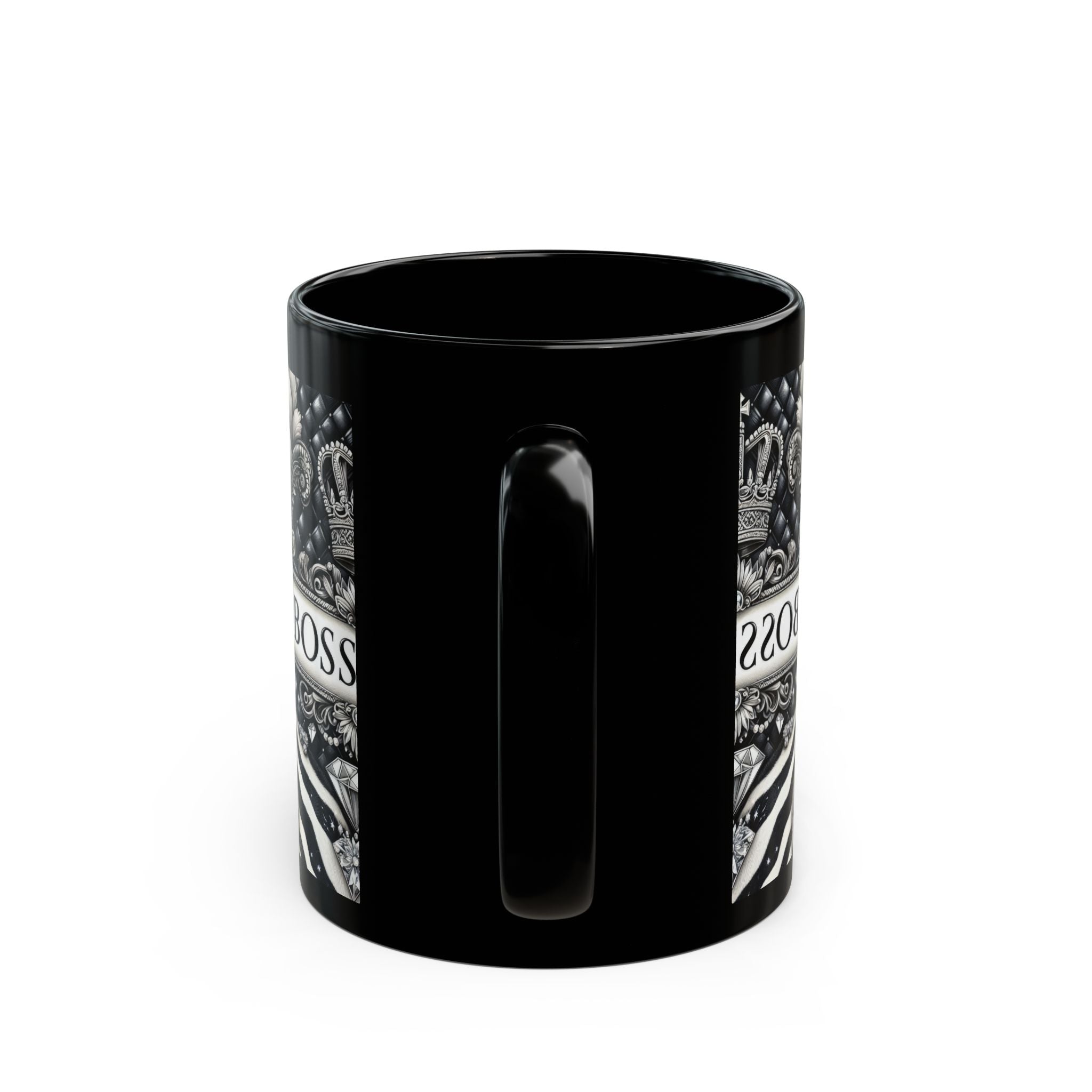 Boss Lady Black Mug - Gift for Her, Office Decor, Motivational Mug, Coffee Lover Gift, Empowerment Drinkware