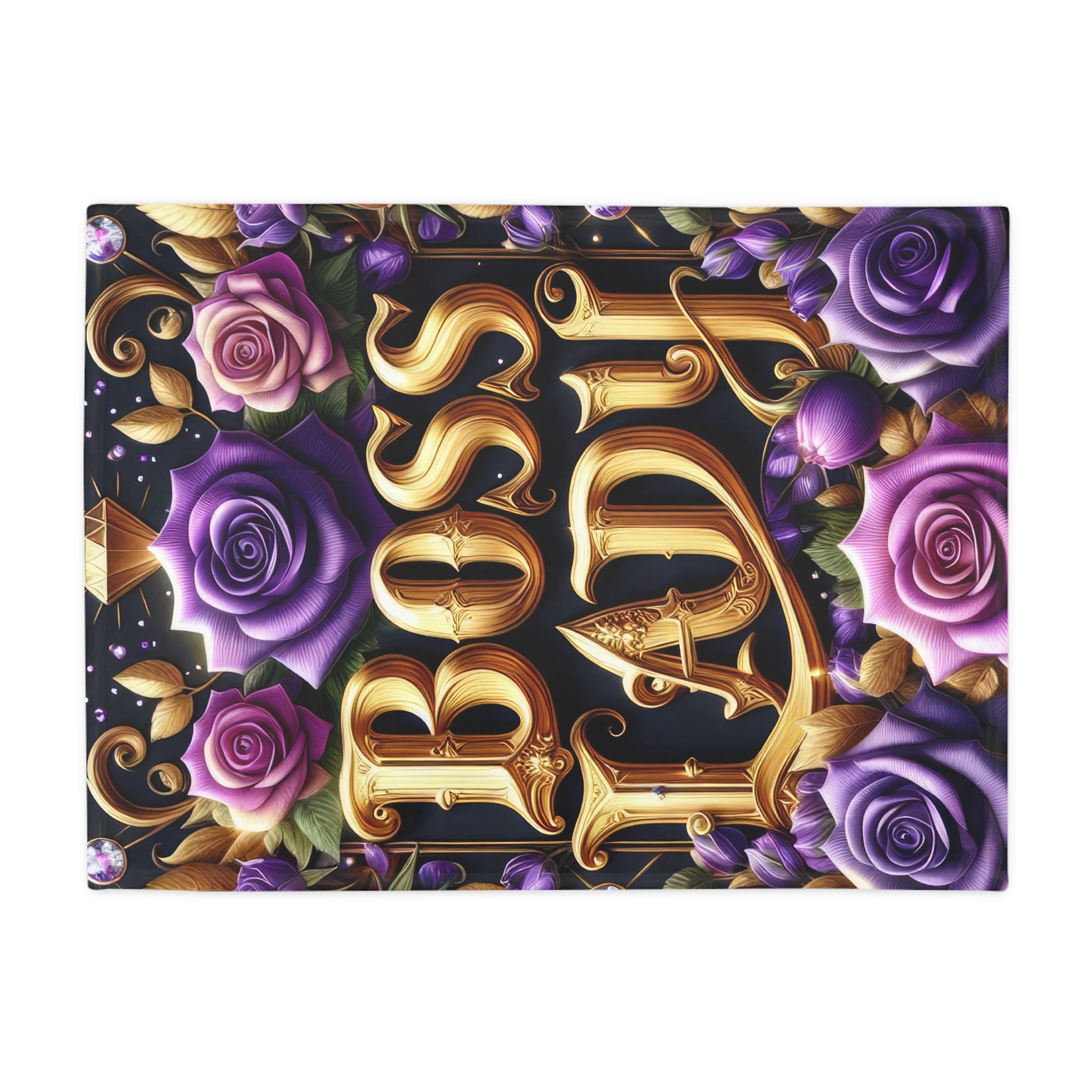 Boss Lady Plush Fleece Blanket, Cozy Throw Blanket, Flower Print Blanket, Gift for Her, Home Decor