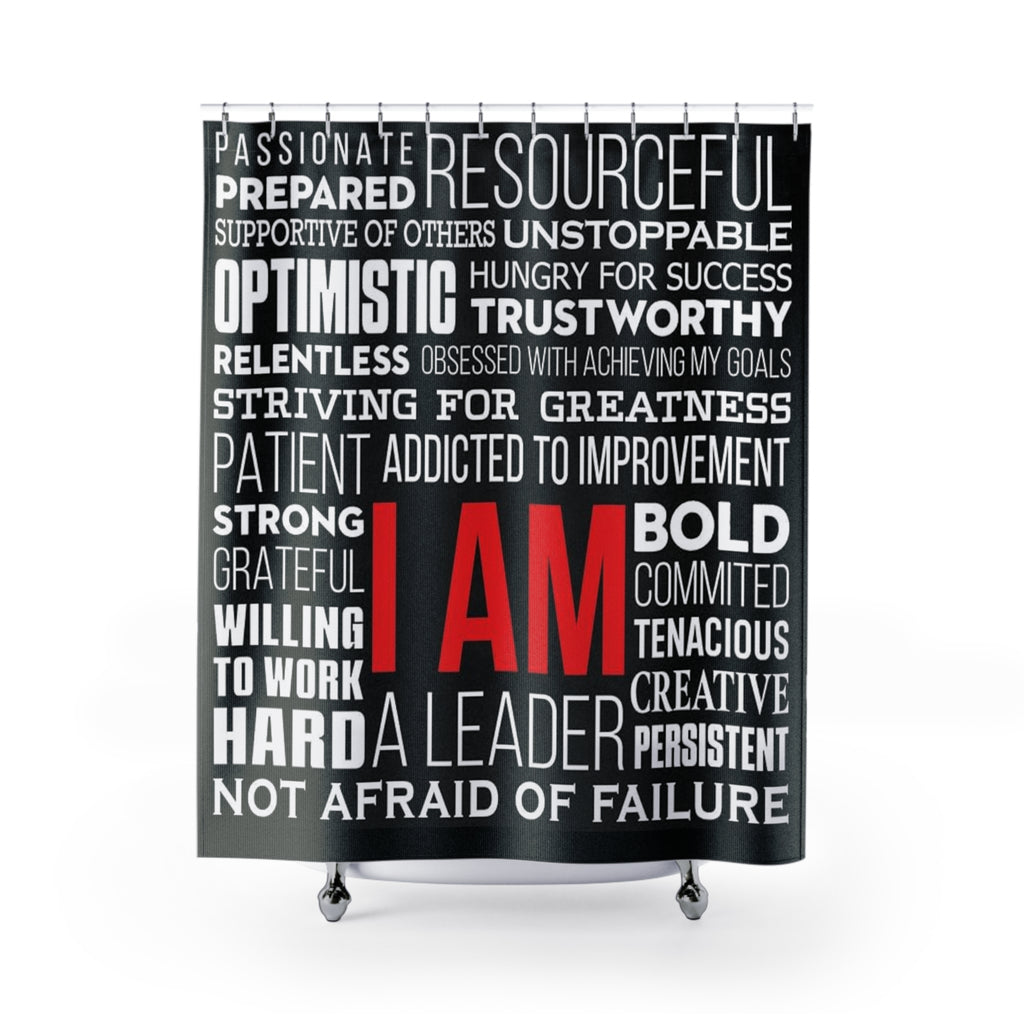 Shower Curtains - Motivational Words Encouraging Design