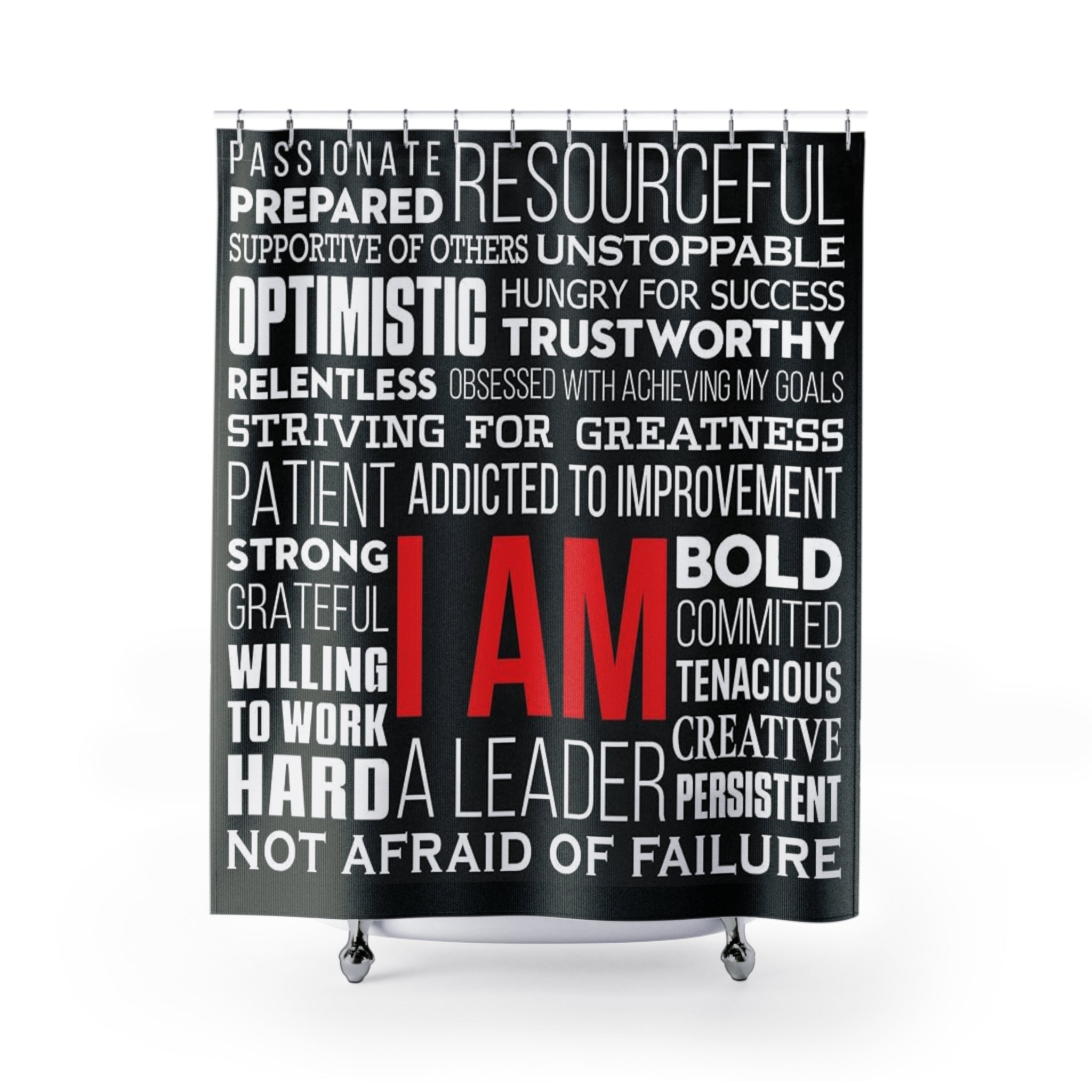 Shower Curtains - Motivational Words Encouraging Design