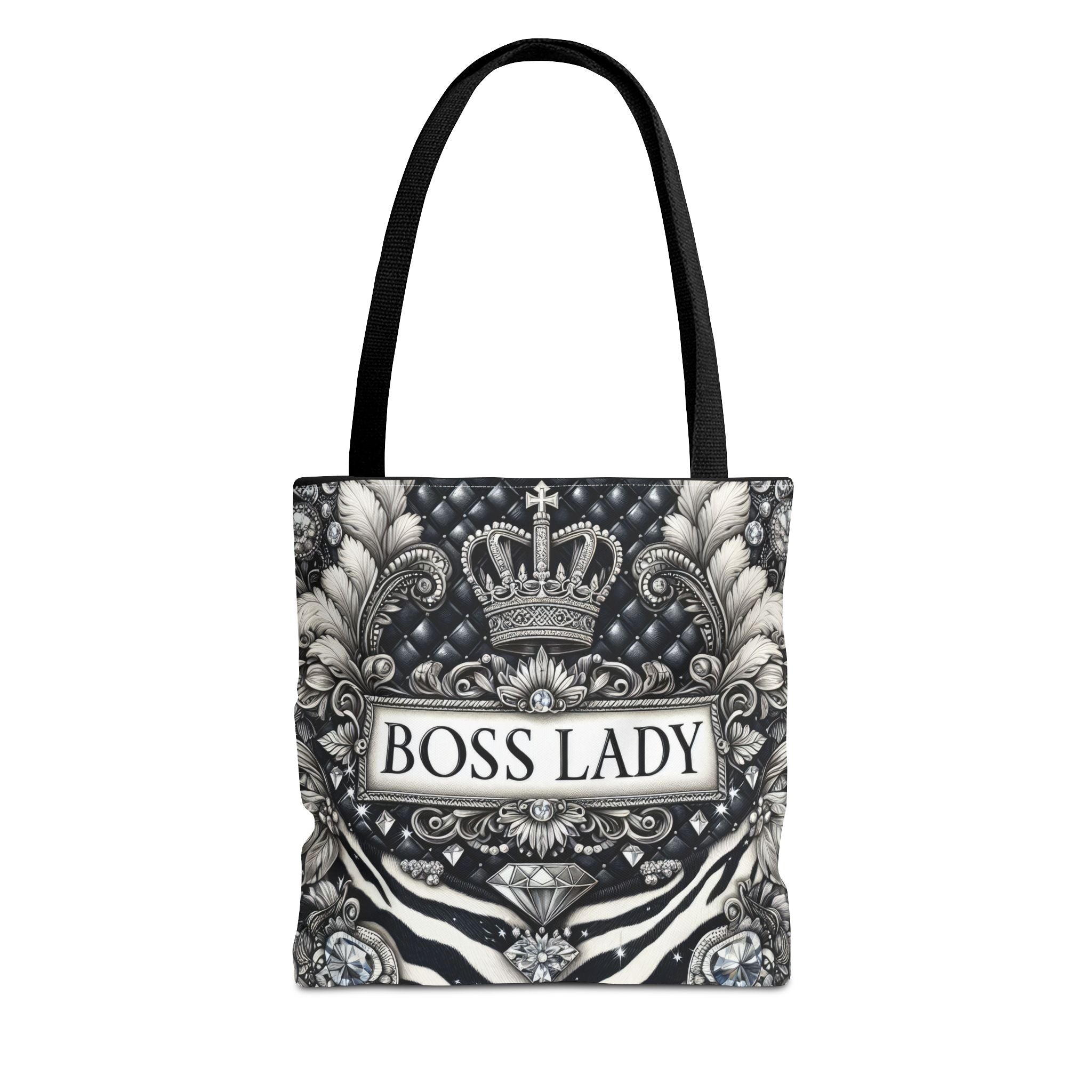 Boss Lady Inspirational Tote Bag, Motivational Gift for Women, Reusable Shopping Bag, Travel Accessory, Gym Bag, Self-Care Reminder