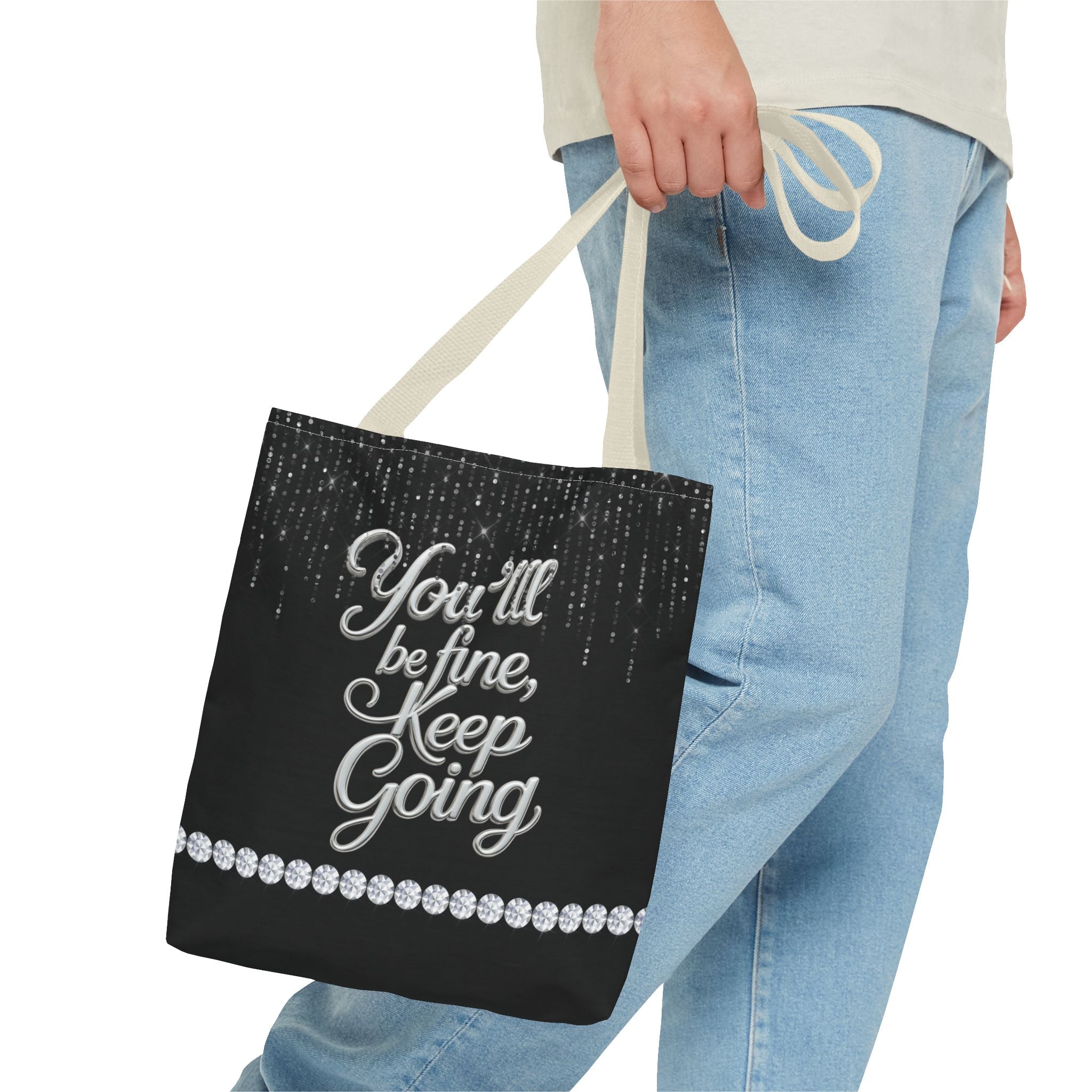 You'll Be Fine Black Tote Bag