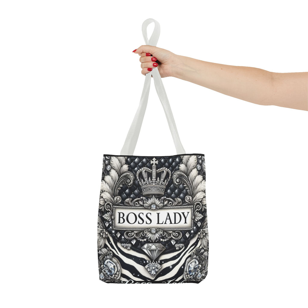 Boss Lady Inspirational Tote Bag, Motivational Gift for Women, Reusable Shopping Bag, Travel Accessory, Gym Bag, Self-Care Reminder
