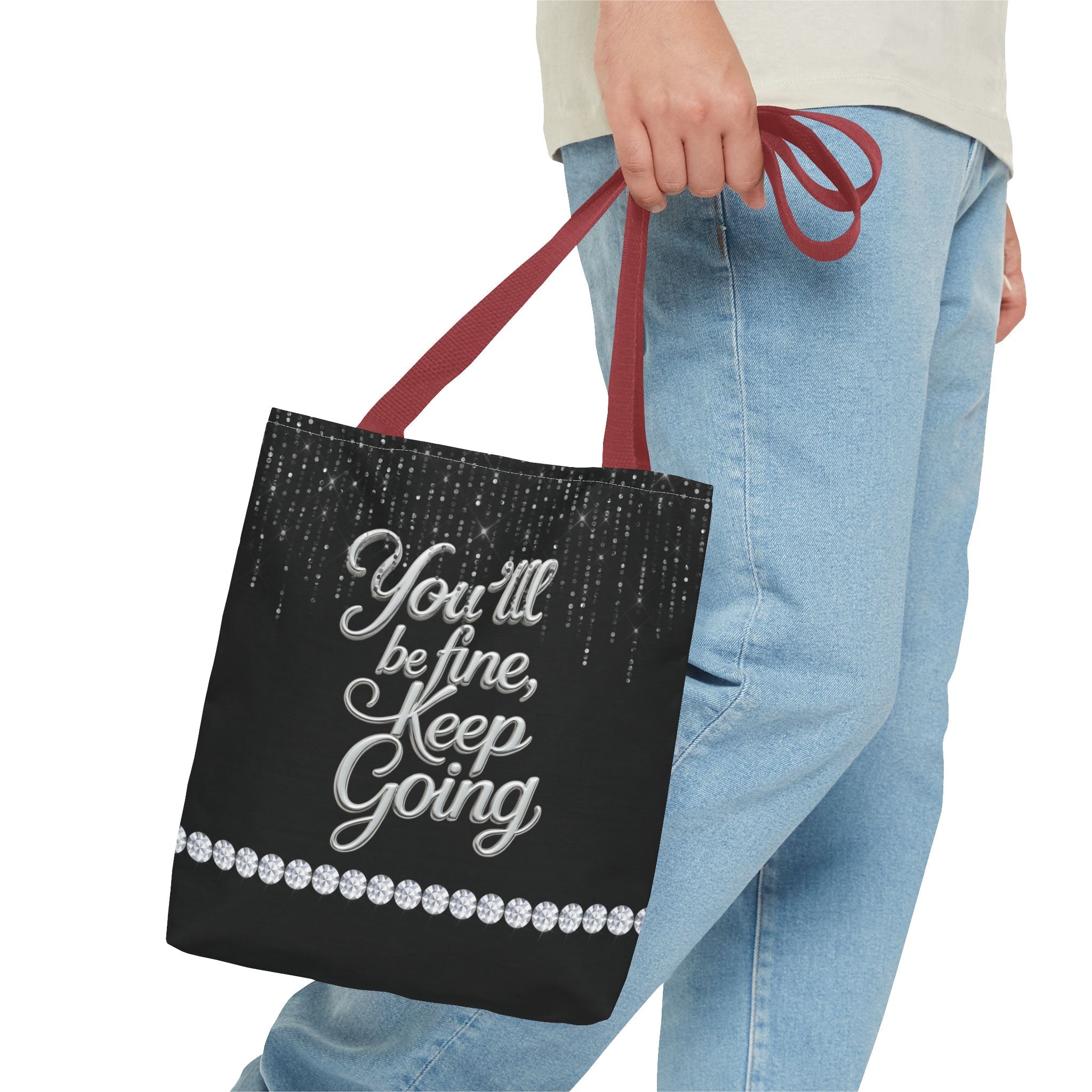 You'll Be Fine Black Tote Bag