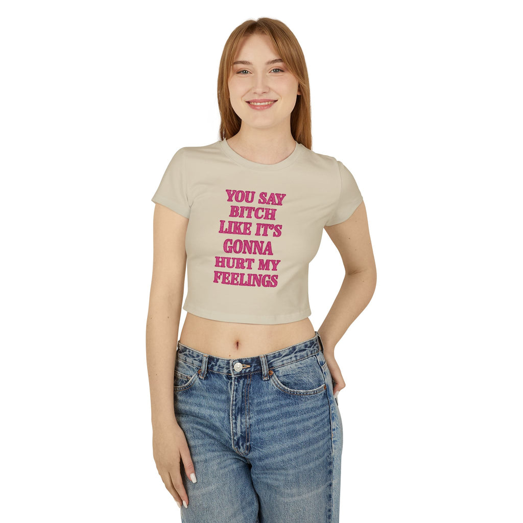 Sassy Women's Baby Tee: Trendy Graphic Crop Top, Perfect for Casual Wear, Self-Expression, Gifts, Birthdays, Girls Night Out