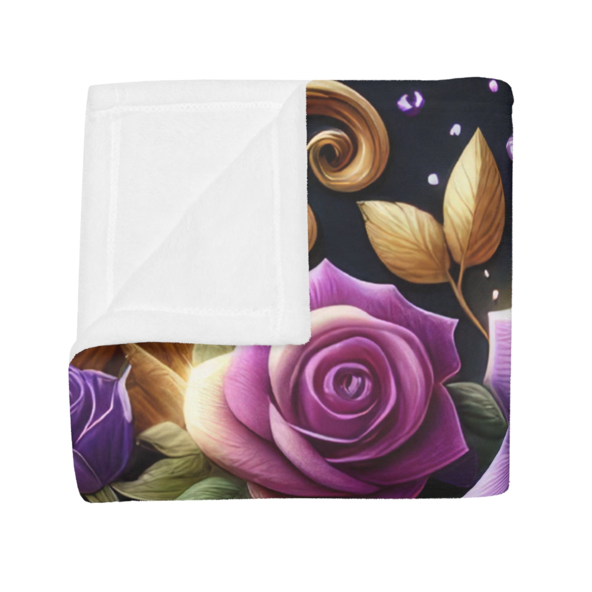 Boss Lady Plush Fleece Blanket, Cozy Throw Blanket, Flower Print Blanket, Gift for Her, Home Decor