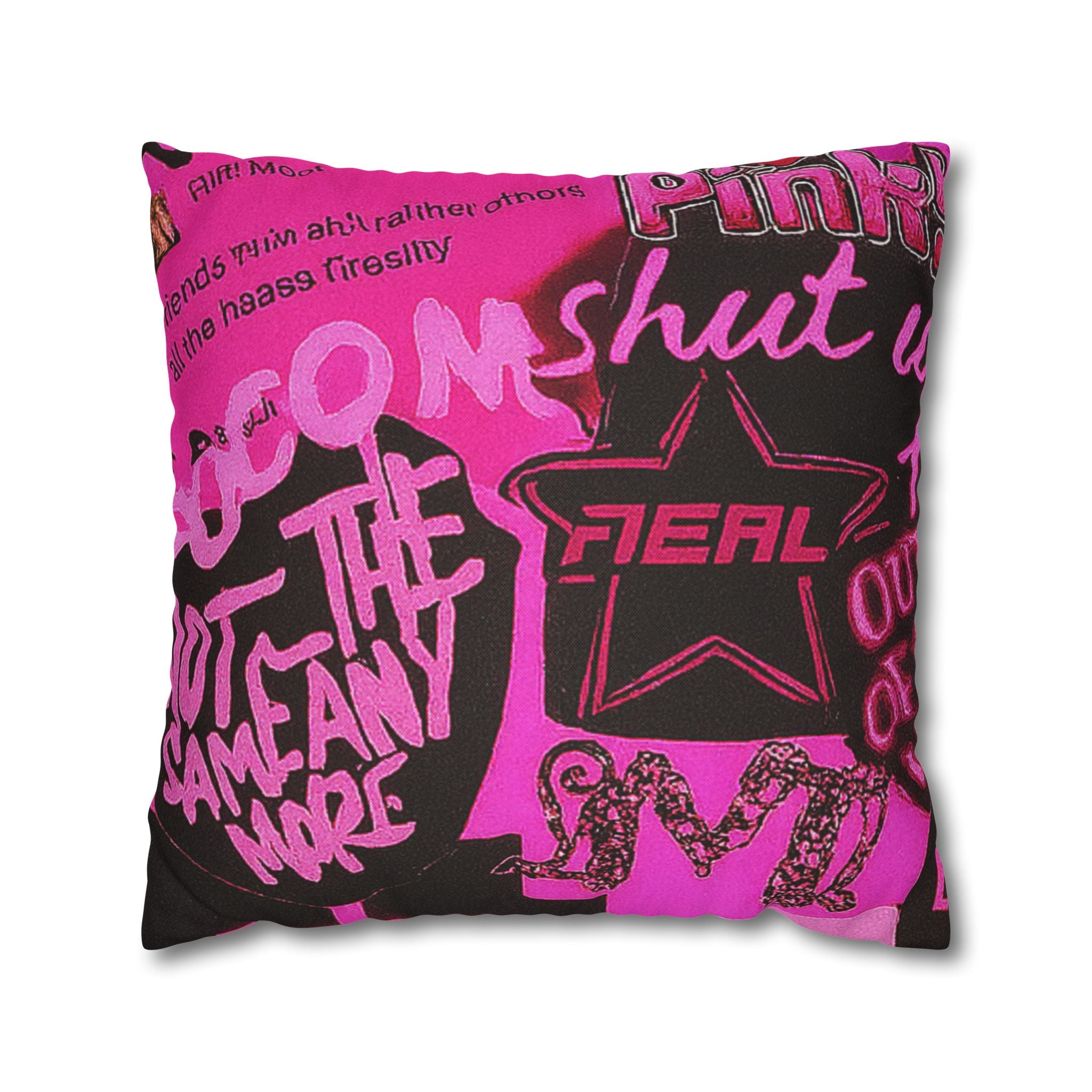 I Am That Girl in Pink Bold Graphic Pillowcase, Funky Home Decor, Statement Cushion,, Unique Bedroom Accessories