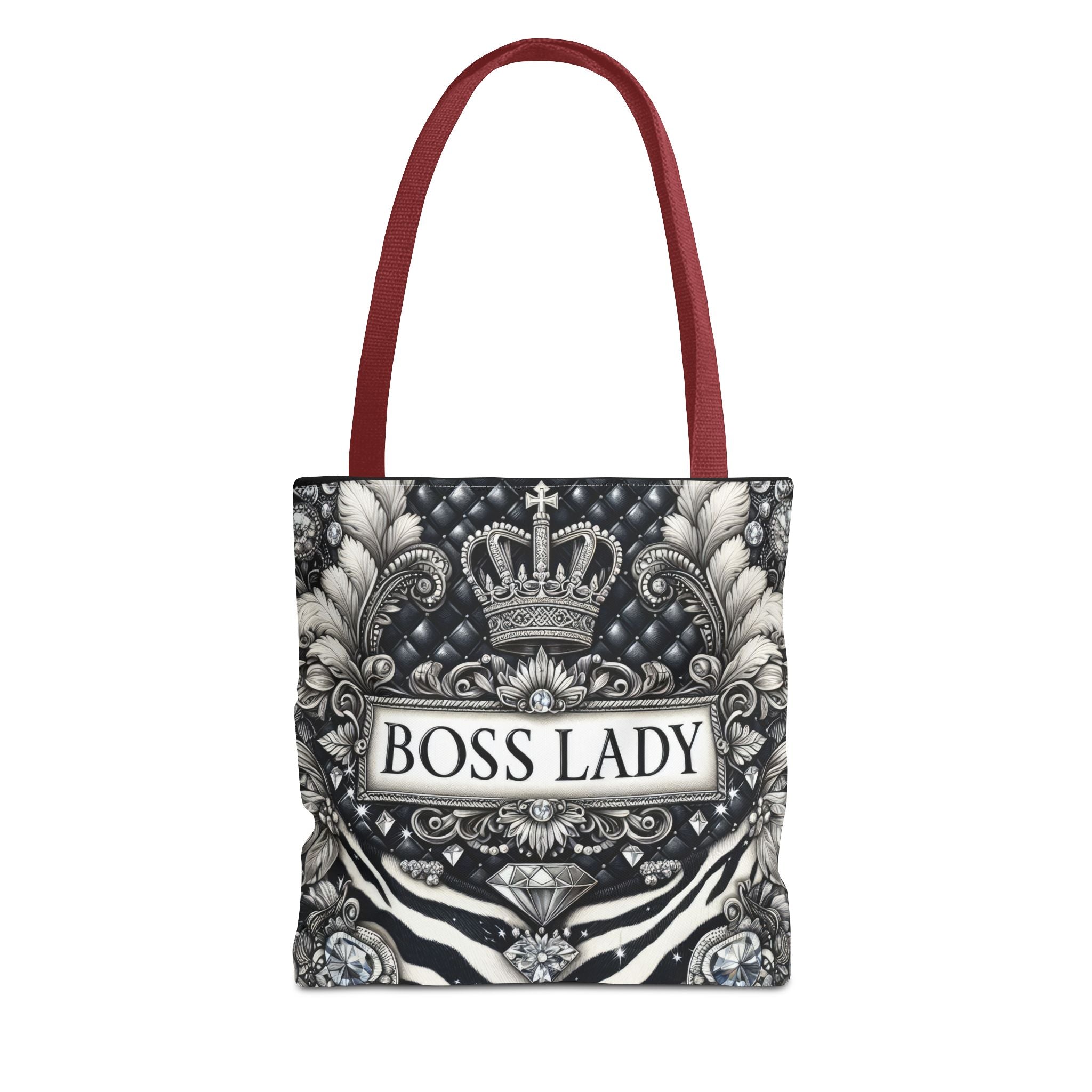 Boss Lady Inspirational Tote Bag, Motivational Gift for Women, Reusable Shopping Bag, Travel Accessory, Gym Bag, Self-Care Reminder