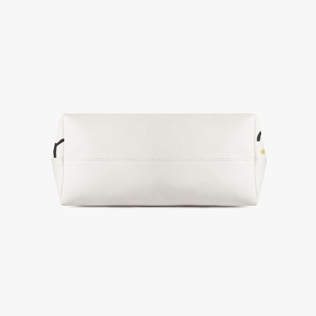Retro FRIENDS White PU Leather Tote Bag