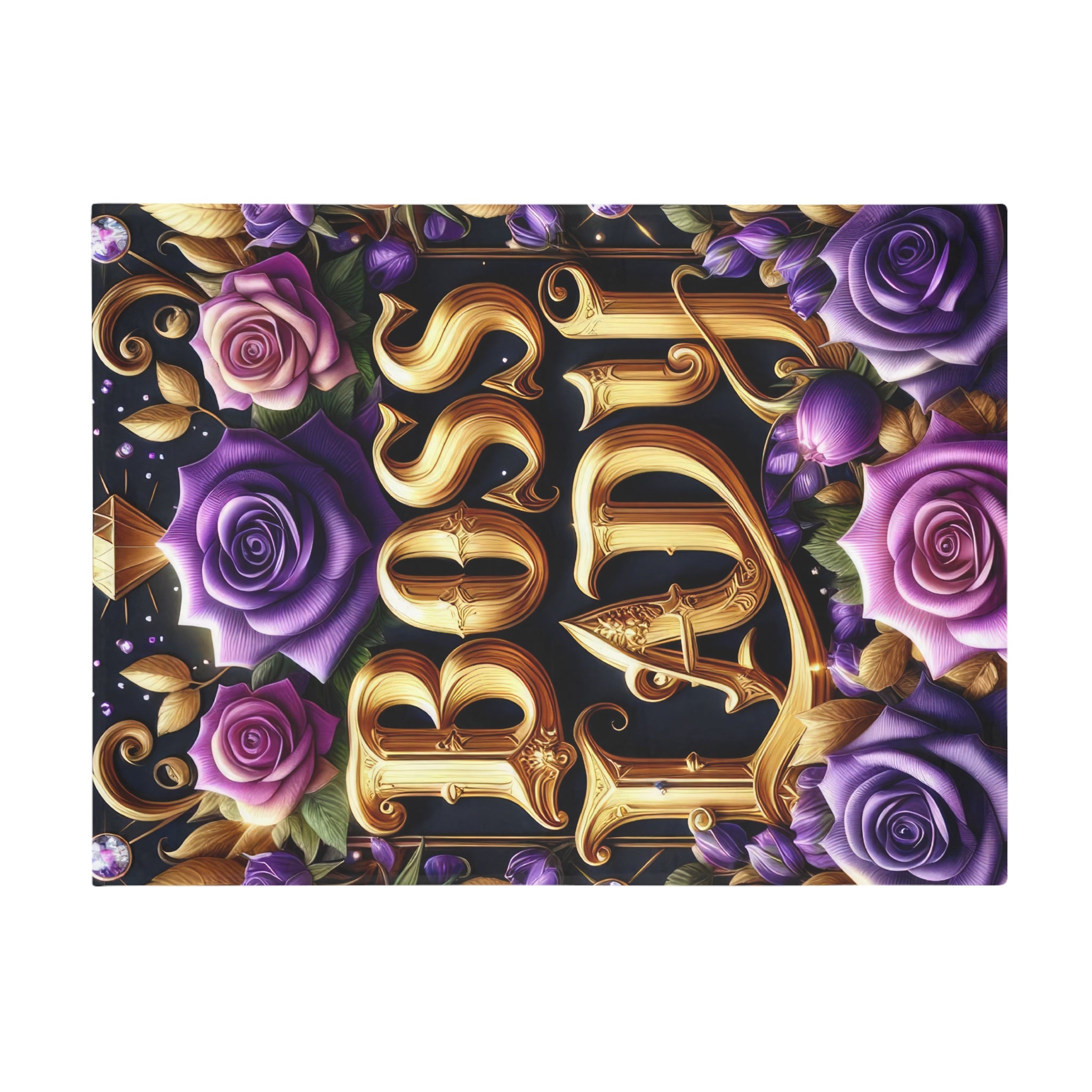 Boss Lady Plush Fleece Blanket, Cozy Throw Blanket, Flower Print Blanket, Gift for Her, Home Decor