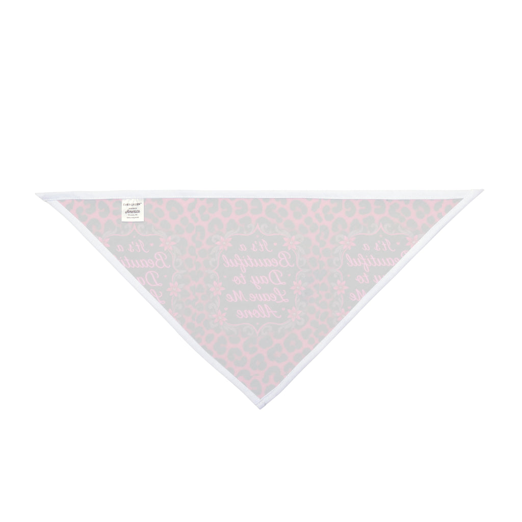 Hot Pink It's a Beautiful Day To Leave Me Alone Pet Bandana