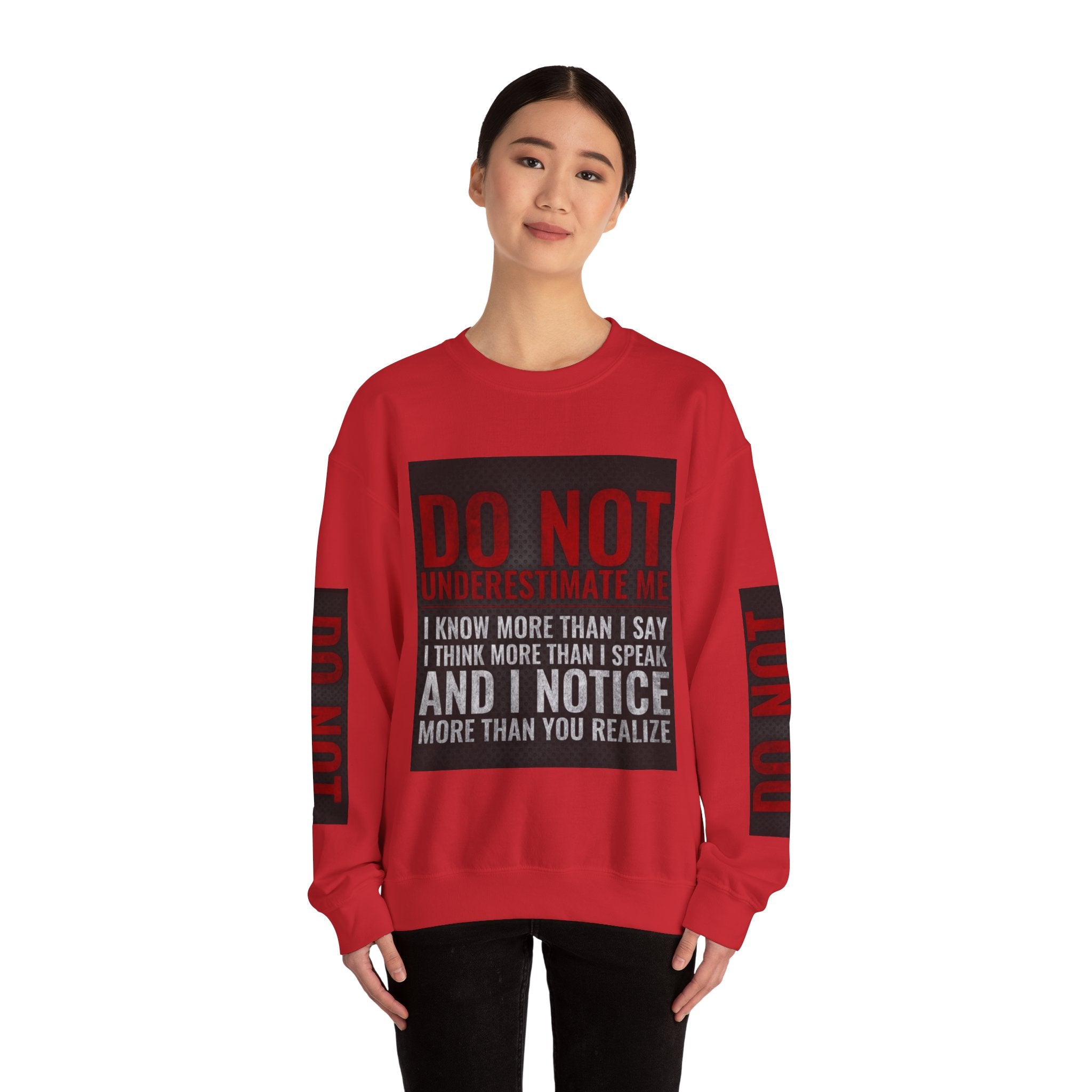 Do Not Understimate Me  Dark Funny Quote Jumper, Sarcastic Unisex Pullover, Edgy Graphic Sweater, Alternative Streetwear Top Grunge Clothin