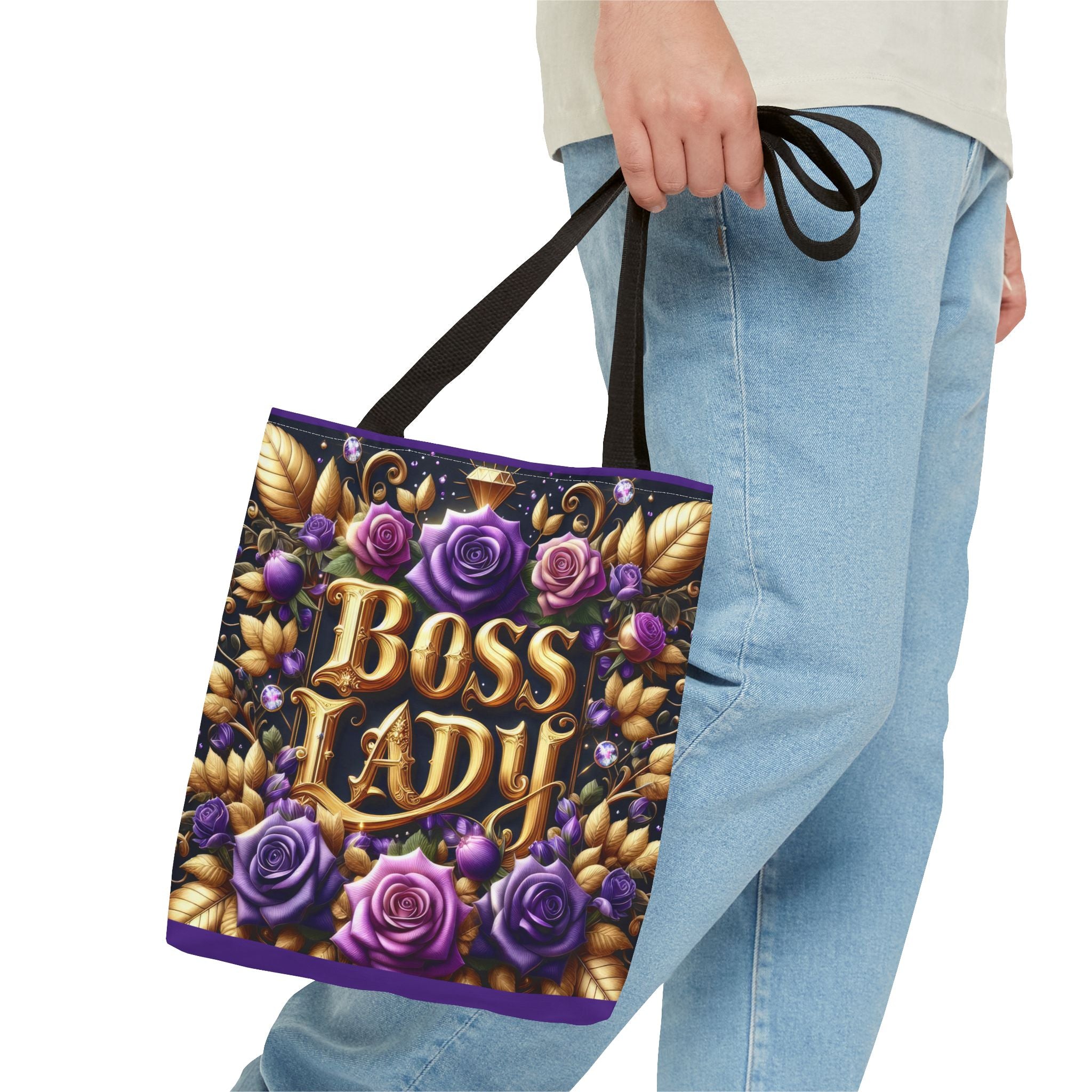 Boss Lady Tote Bag - Stylish Accessory for Empowered Women, Gift for Her, Floral Design, Everyday Use, Business and Casual Chic