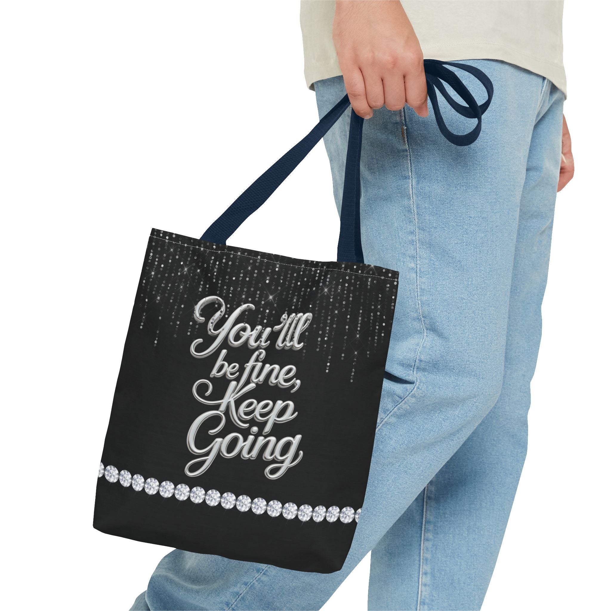 You'll Be Fine Black Tote Bag