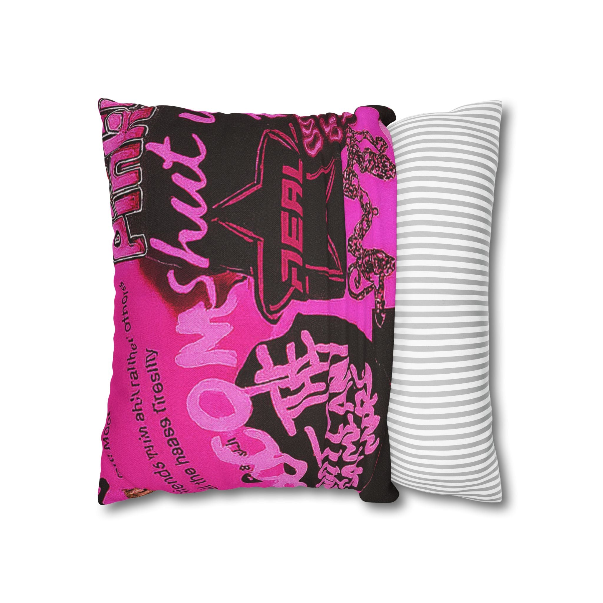 I Am That Girl in Pink Bold Graphic Pillowcase, Funky Home Decor, Statement Cushion,, Unique Bedroom Accessories