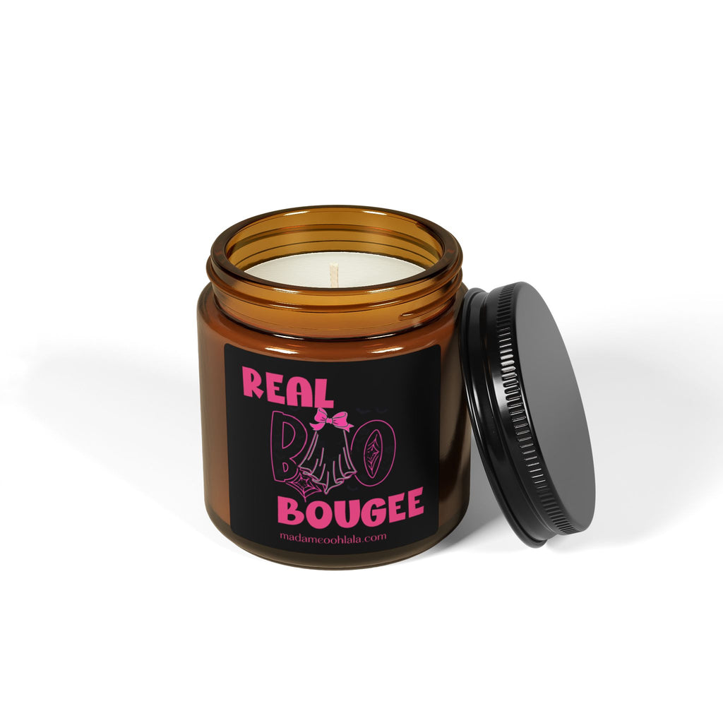 Scented Soy Candle - "Real Bougee" - Cozy Home Decor, Aromatherapy Gift, Unique Candle for Self-Care, Birthday Present, Relaxing Atmosphere