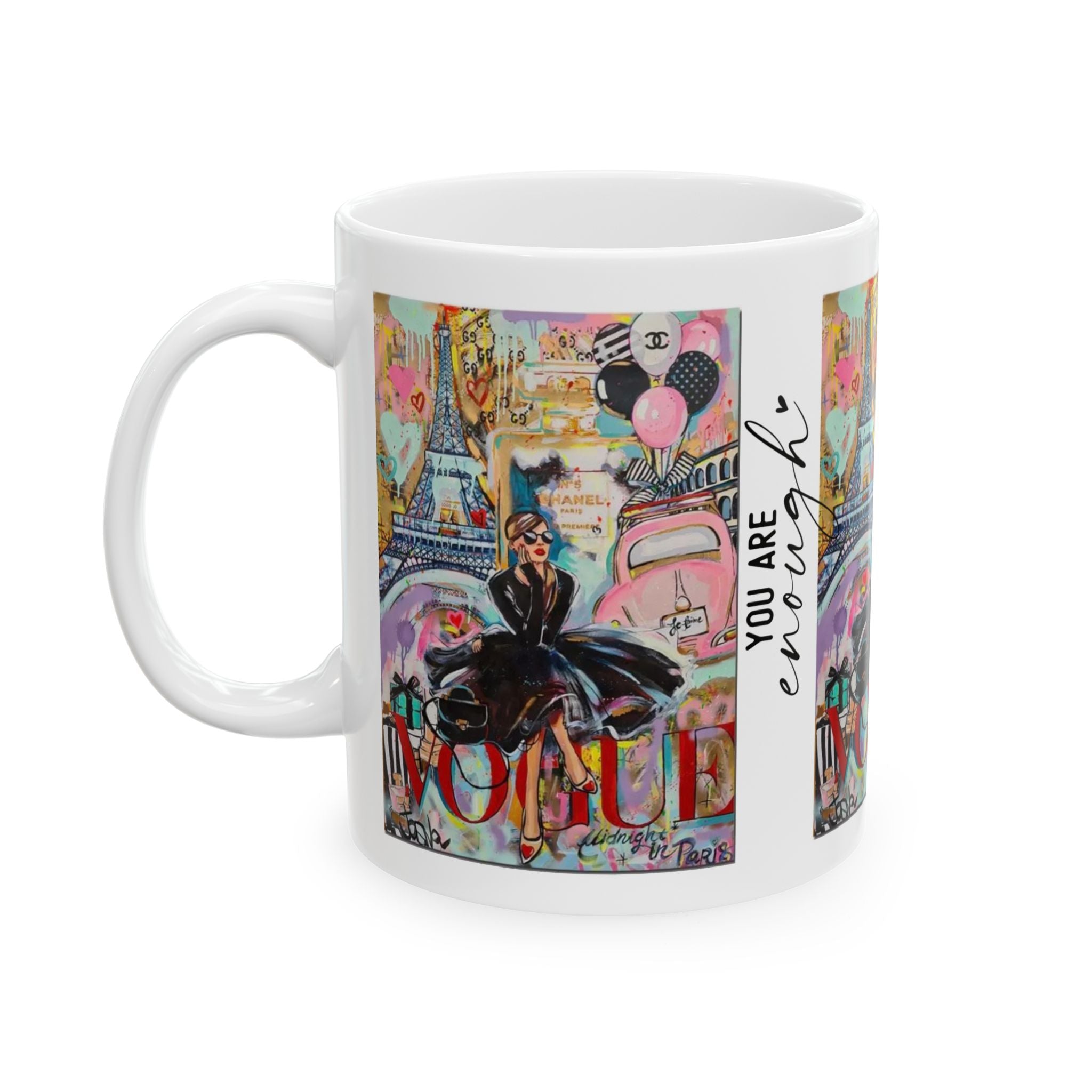Chic Fashionista Ceramic Mug | Perfect for Coffee Lovers, Gift for Her, Stylish Teacup, Parisian Vibe, Home Decor