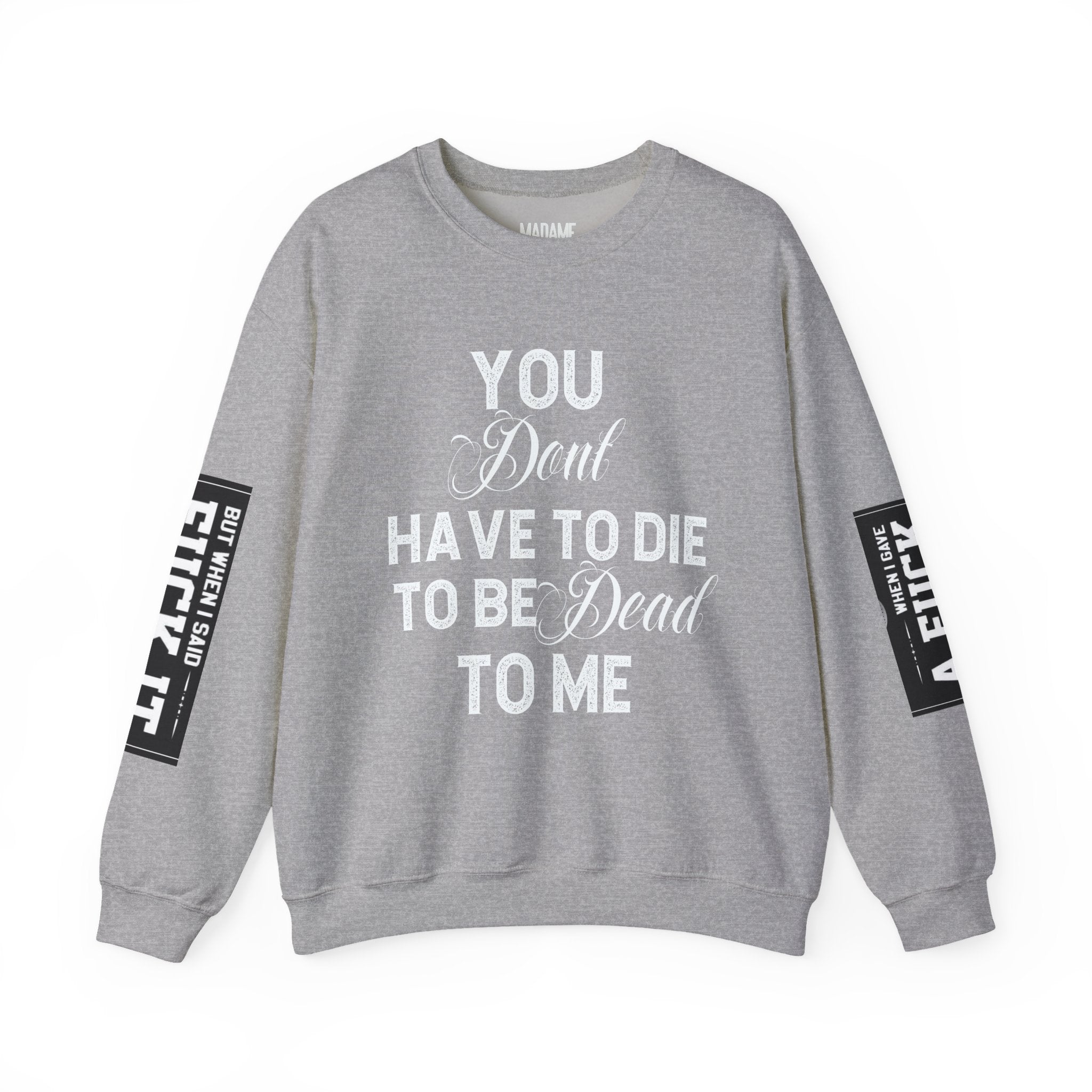 Gothic Sweatshirt, Dark Funny Quote Jumper, Sarcastic Unisex Pullover, Edgy Graphic Sweater, Alternative Streetwear Top, Grunge Clothing,