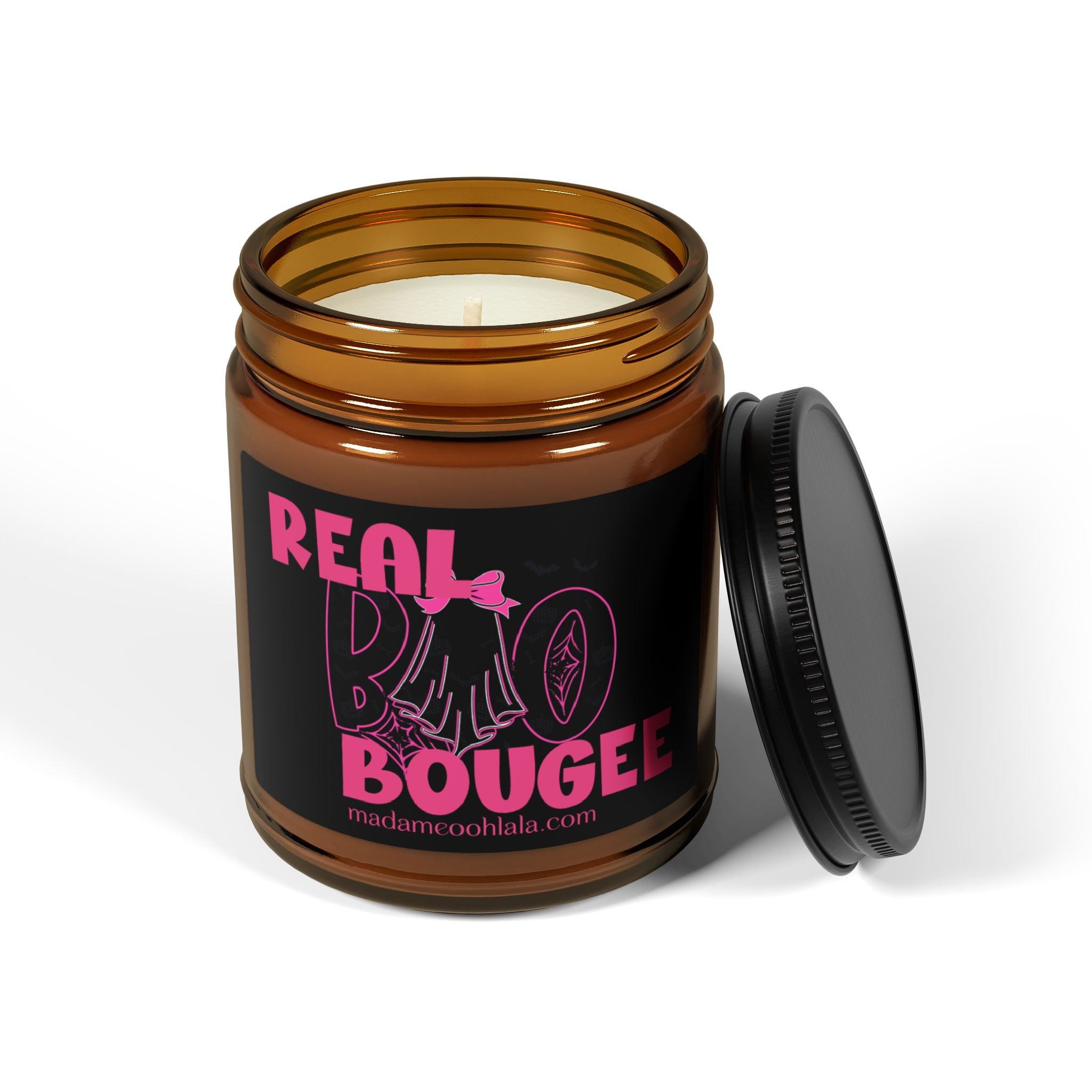 Scented Soy Candle - "Real Bougee" - Cozy Home Decor, Aromatherapy Gift, Unique Candle for Self-Care, Birthday Present, Relaxing Atmosphere