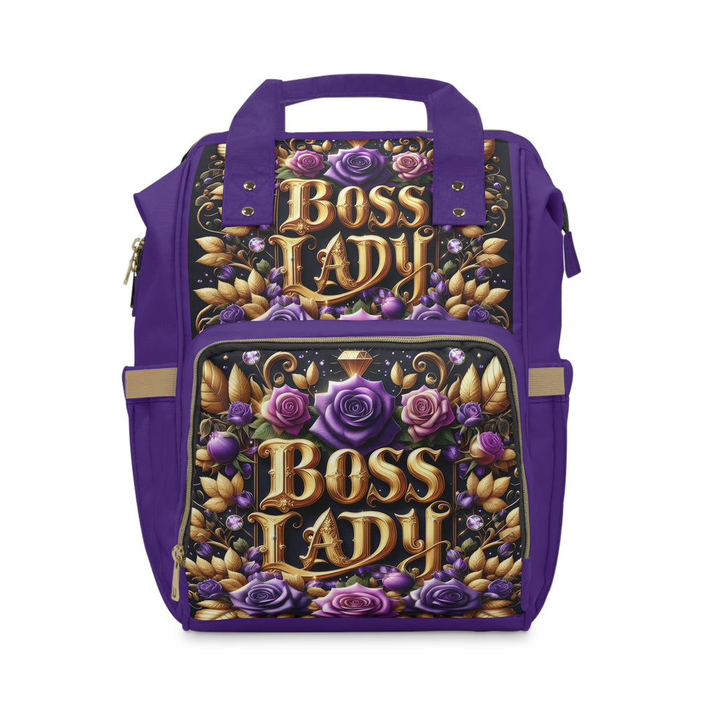 Boss Lady Multifunctional Backpack | Stylish Baby Bag for Moms | Trendy Diaper Bag | Gift for New Parents | Travel and Everyday Use