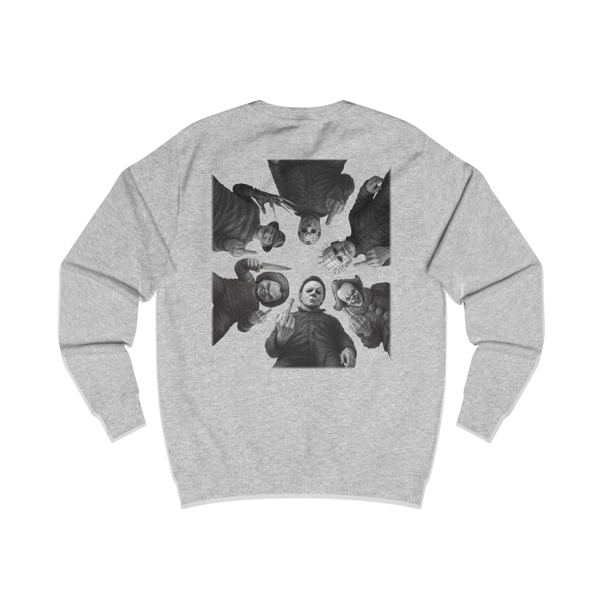 Retro Horror Trick or Treat Unisex Sweatshirt | Cozy Halloween Apparel, Perfect for Fall Celebrations, Gift for Ghost Lovers, Holiday Fashion