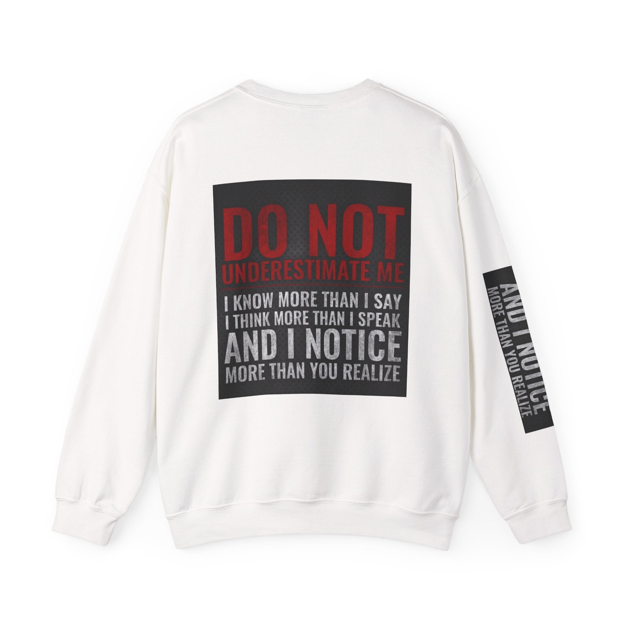 Do Not Understimate Me  Dark Funny Quote Jumper, Sarcastic Unisex Pullover, Edgy Graphic Sweater, Alternative Streetwear Top Grunge Clothin