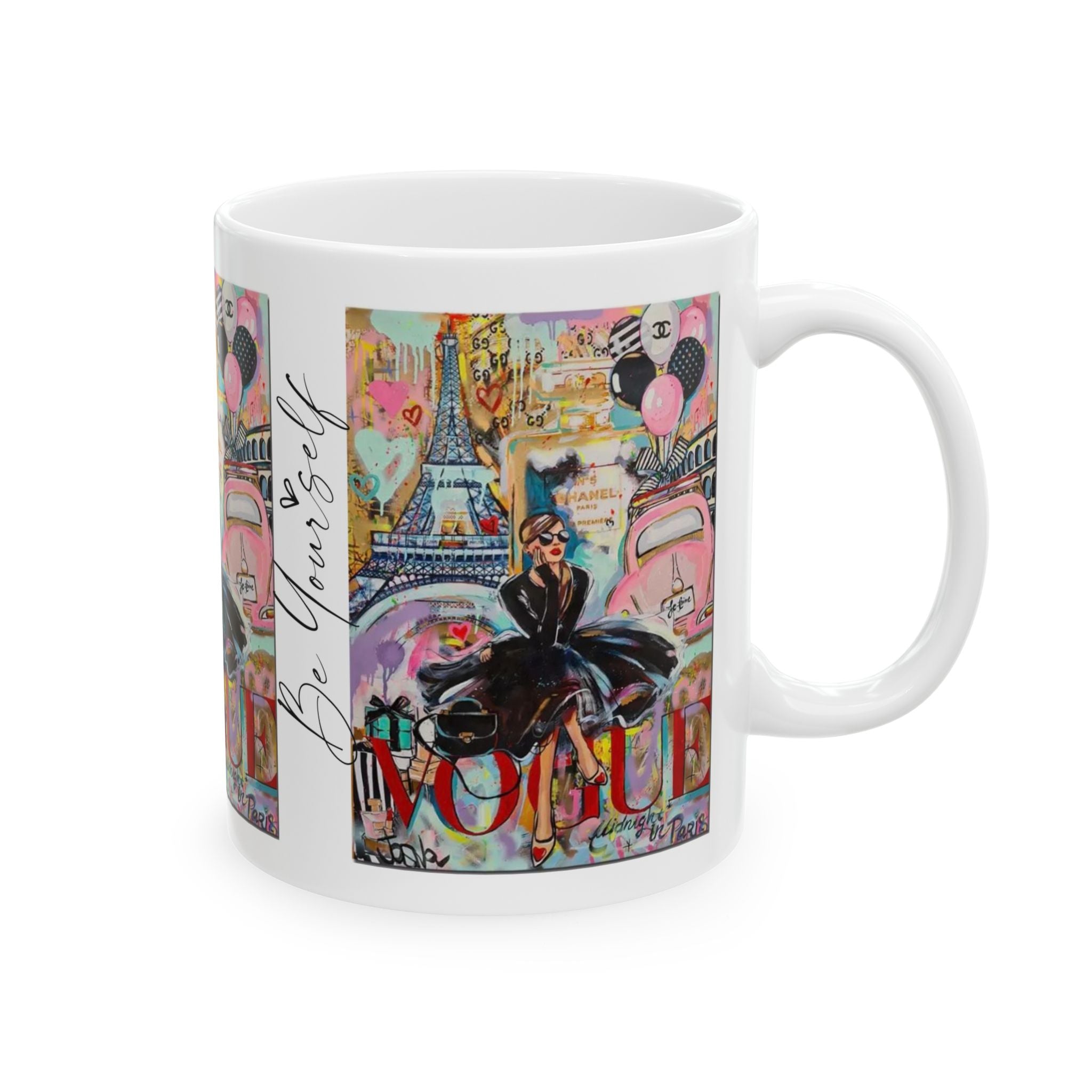 Chic Fashionista Ceramic Mug | Perfect for Coffee Lovers, Gift for Her, Stylish Teacup, Parisian Vibe, Home Decor