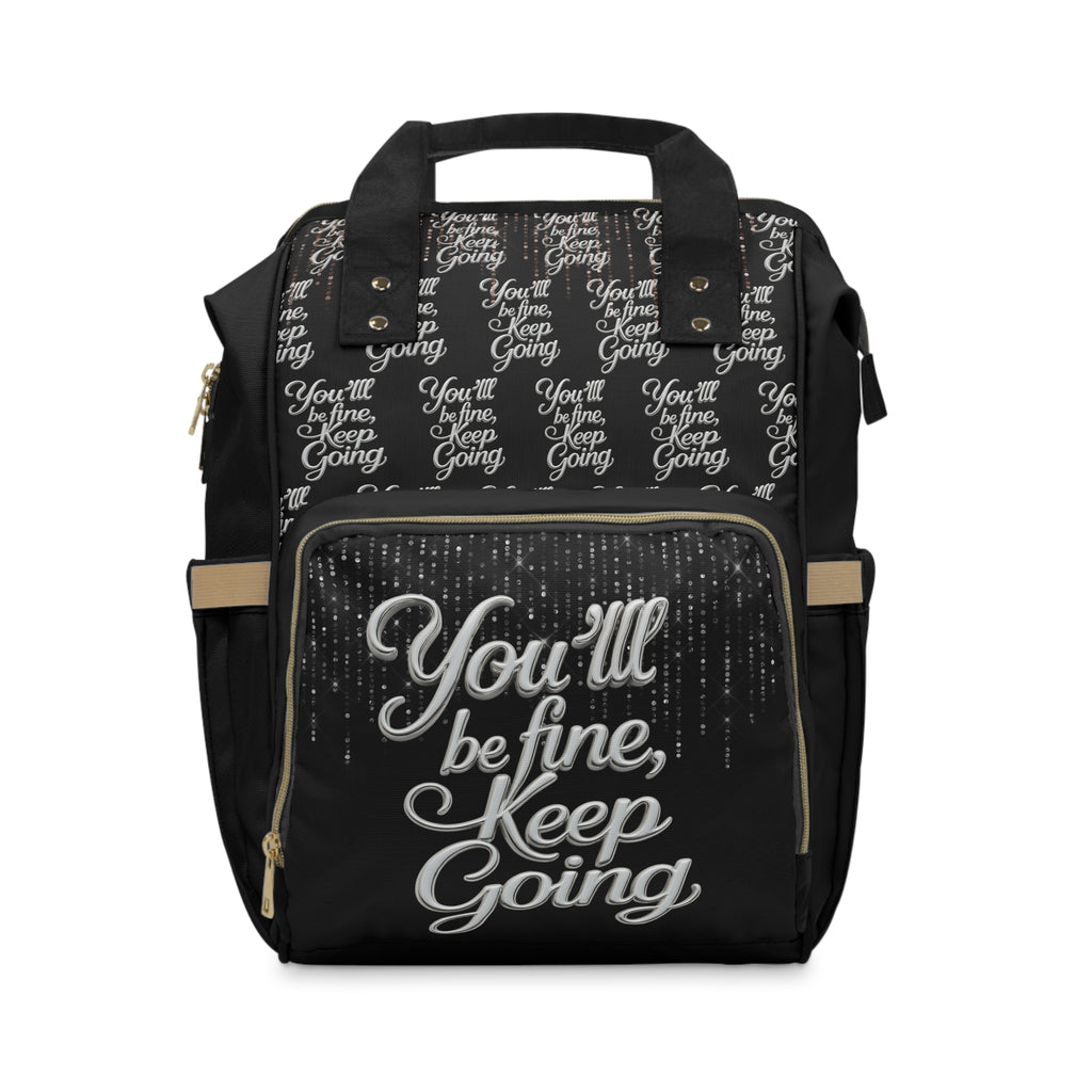 You'll Be Fine Multifunctional Backpack | Stylish Baby Bag for Moms | Trendy Diaper Bag | Gift for New Parents | Travel and Everyday Use