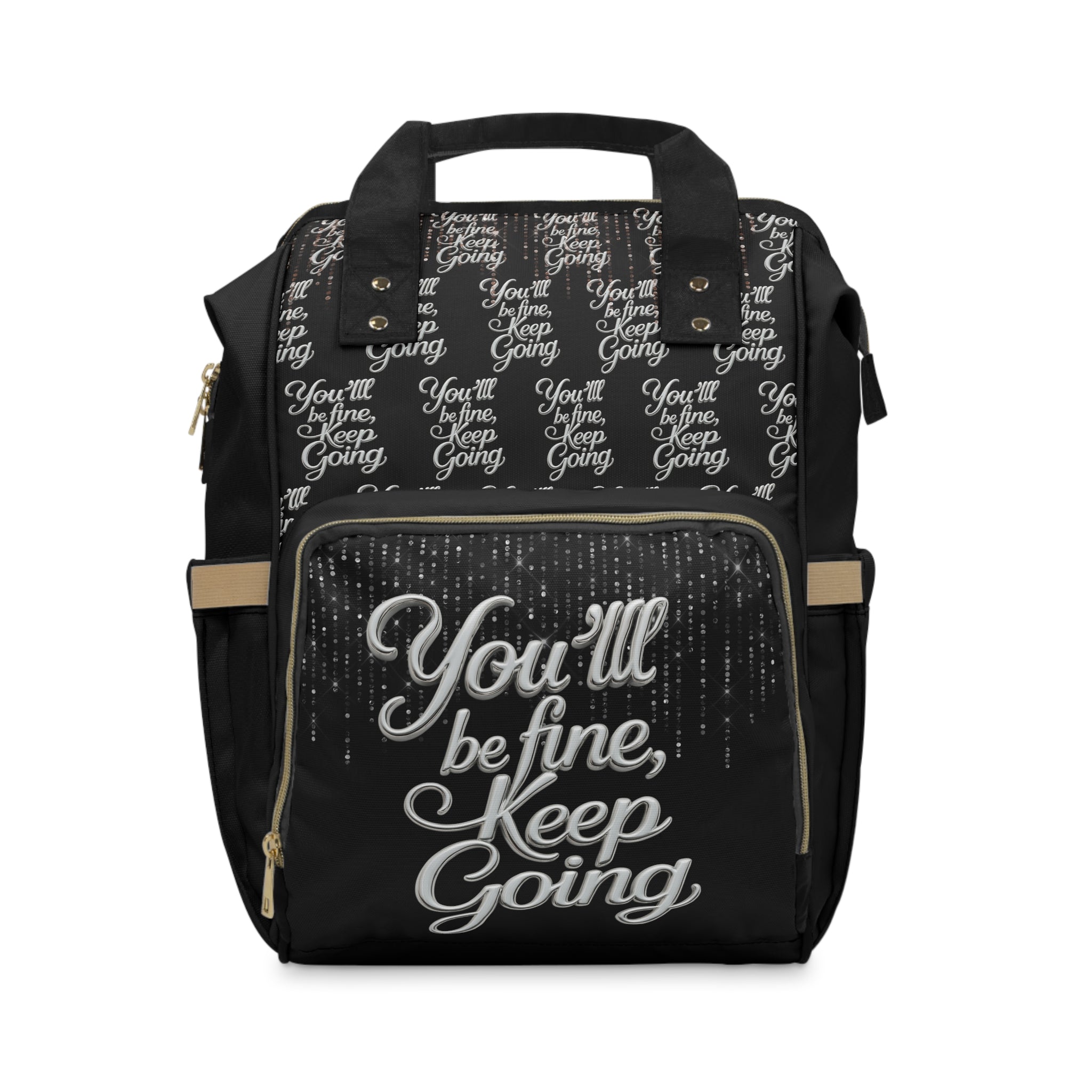 You'll Be Fine Multifunctional Backpack | Stylish Baby Bag for Moms | Trendy Diaper Bag | Gift for New Parents | Travel and Everyday Use