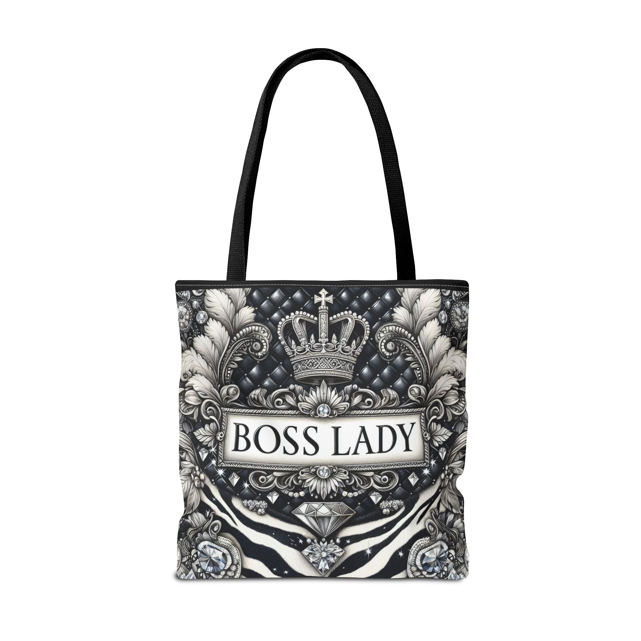 Boss Lady Inspirational Tote Bag, Motivational Gift for Women, Reusable Shopping Bag, Travel Accessory, Gym Bag, Self-Care Reminder