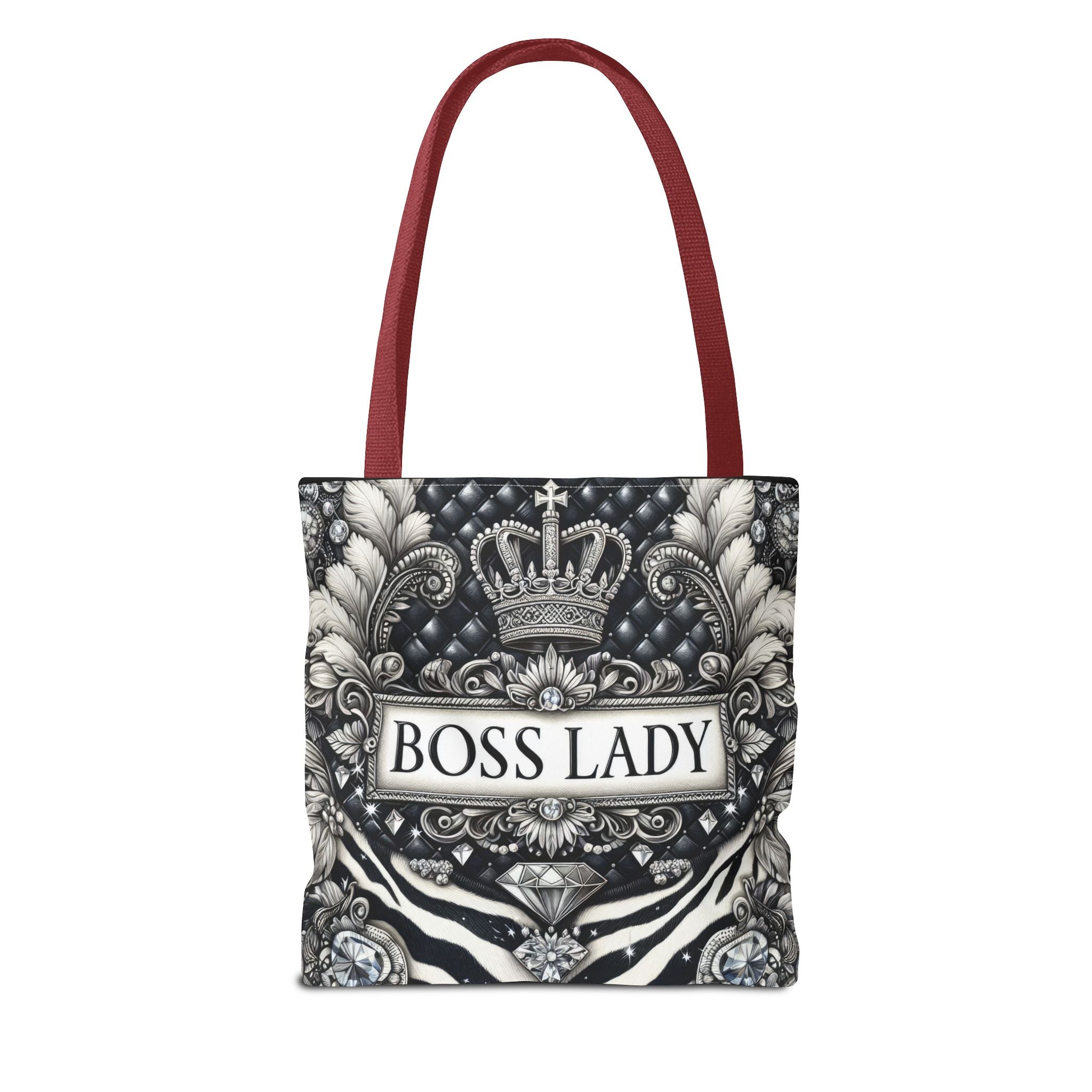 Boss Lady Inspirational Tote Bag, Motivational Gift for Women, Reusable Shopping Bag, Travel Accessory, Gym Bag, Self-Care Reminder