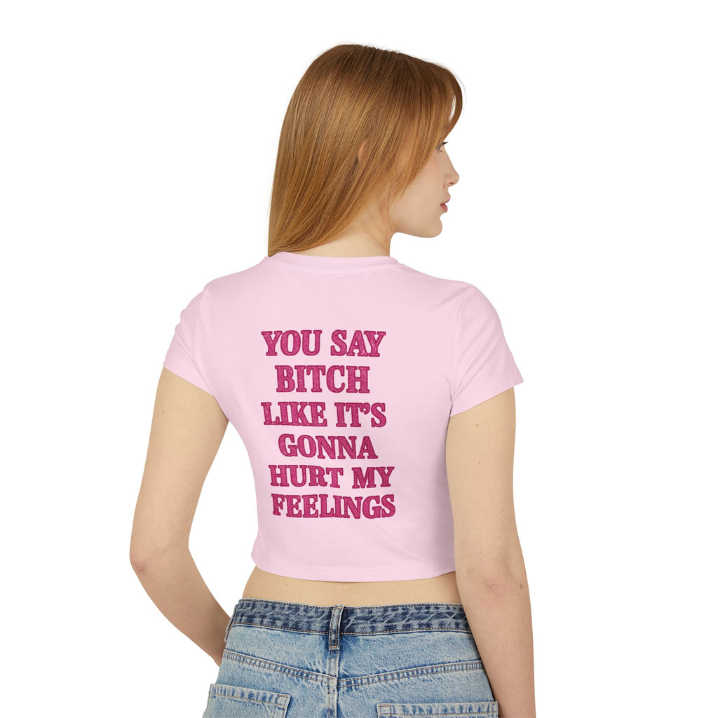 Sassy Women's Baby Tee: Trendy Graphic Crop Top, Perfect for Casual Wear, Self-Expression, Gifts, Birthdays, Girls Night Out