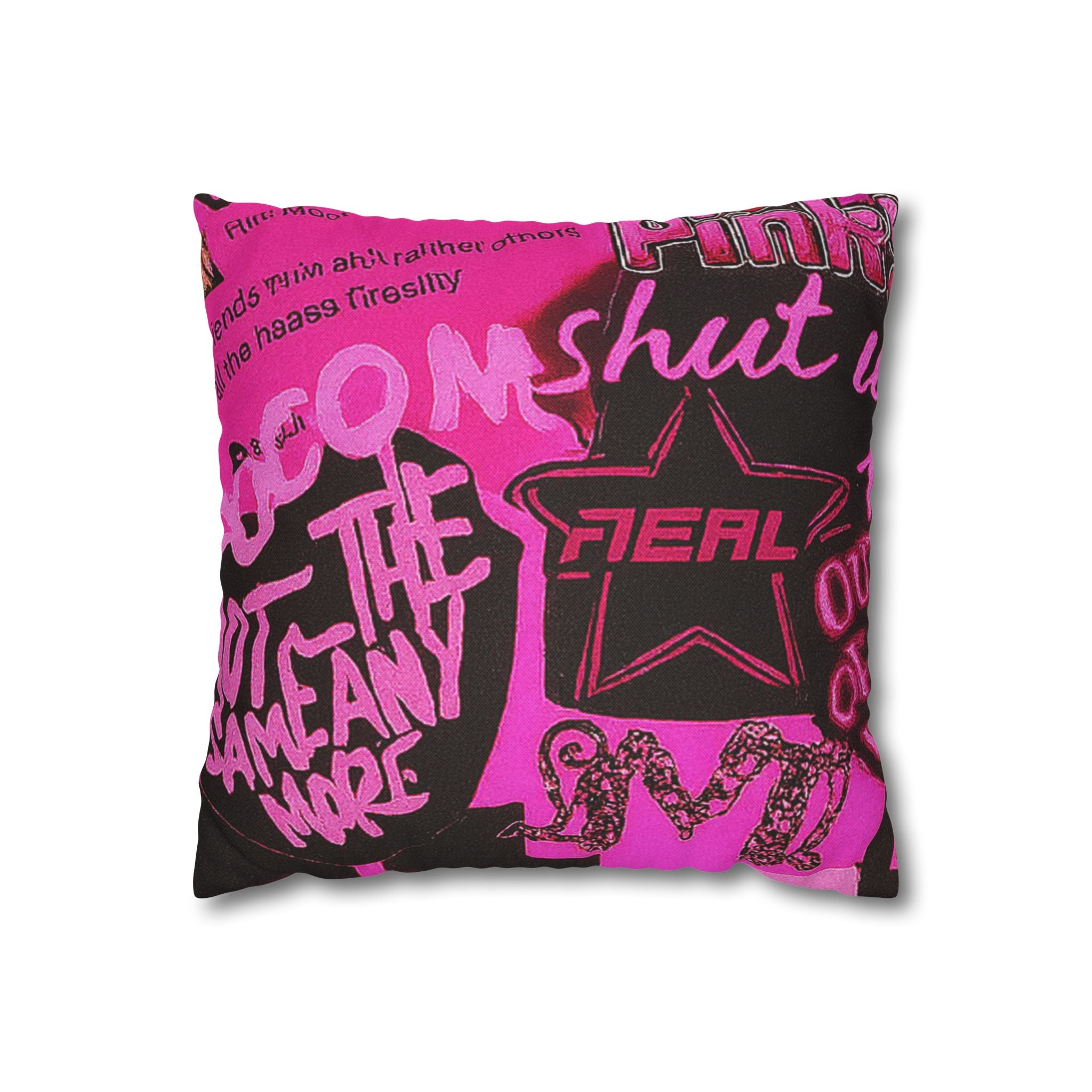 I Am That Girl in Pink Bold Graphic Pillowcase, Funky Home Decor, Statement Cushion,, Unique Bedroom Accessories